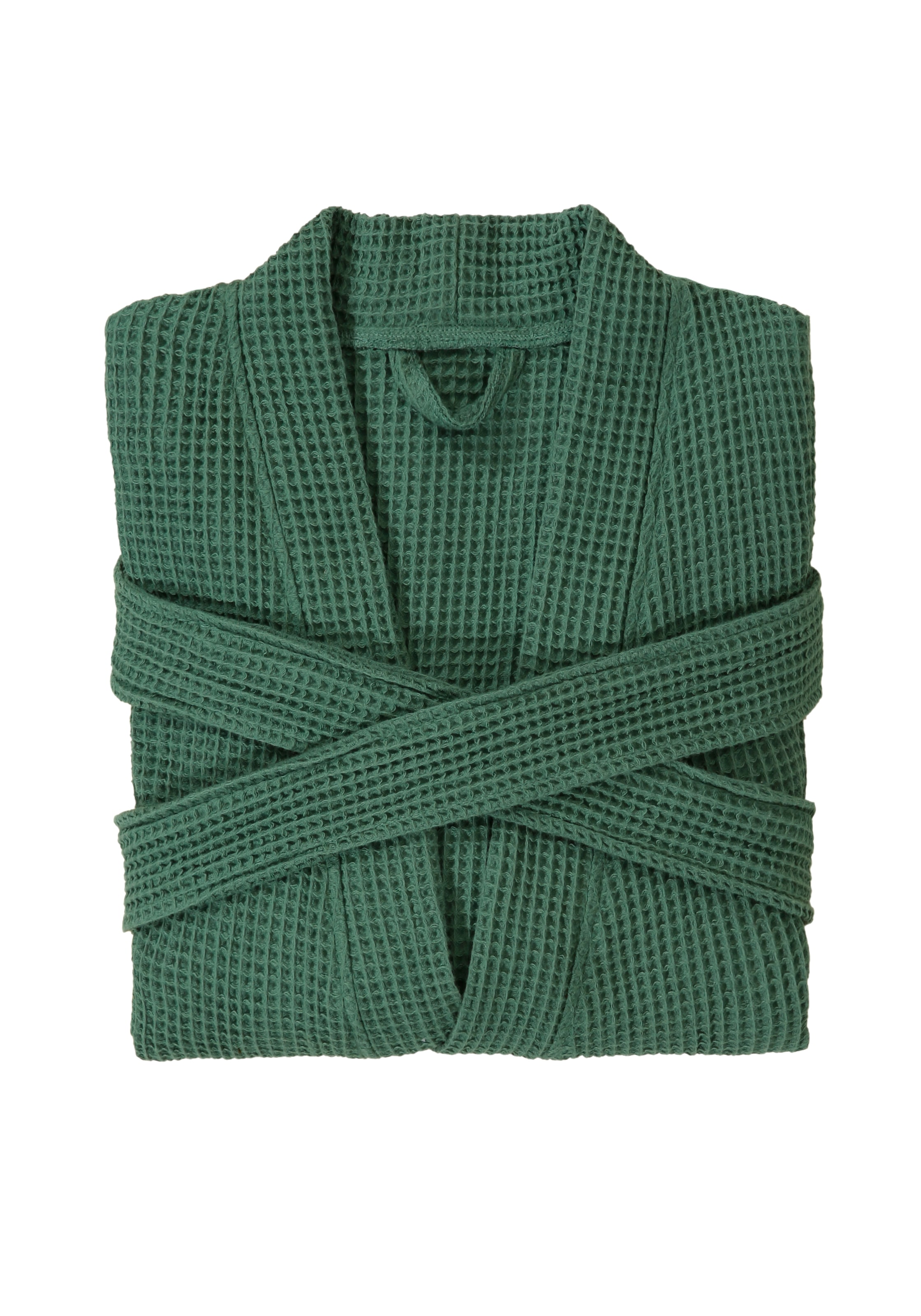 my home Peignoir de bain unisexe »Inga, Waffelpiqué, ideal für Sauna & Spa, Hotelbademantel« 1 cuis tlg., kleines Packmass, Taschen, Damen & Herren, S-3XL, Morgenmantel