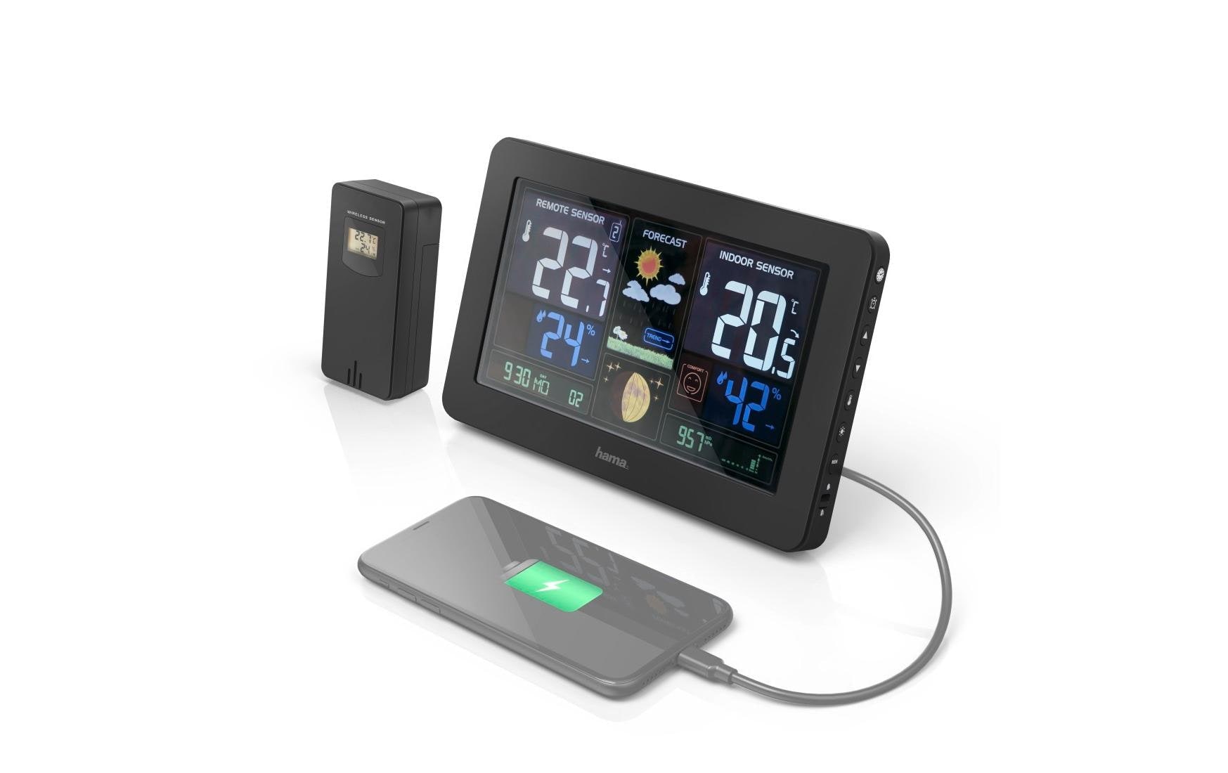 Hama Funkwetterstation »Premium mit LED-Farbdisplay« ()