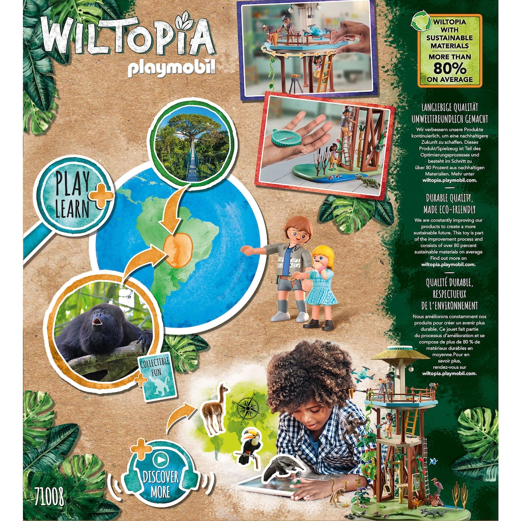 Playmobil® Konstruktions-Spielset »Wiltopia - Forschungsturm mit Kompass (71008), Wiltopia«, (203 St.)