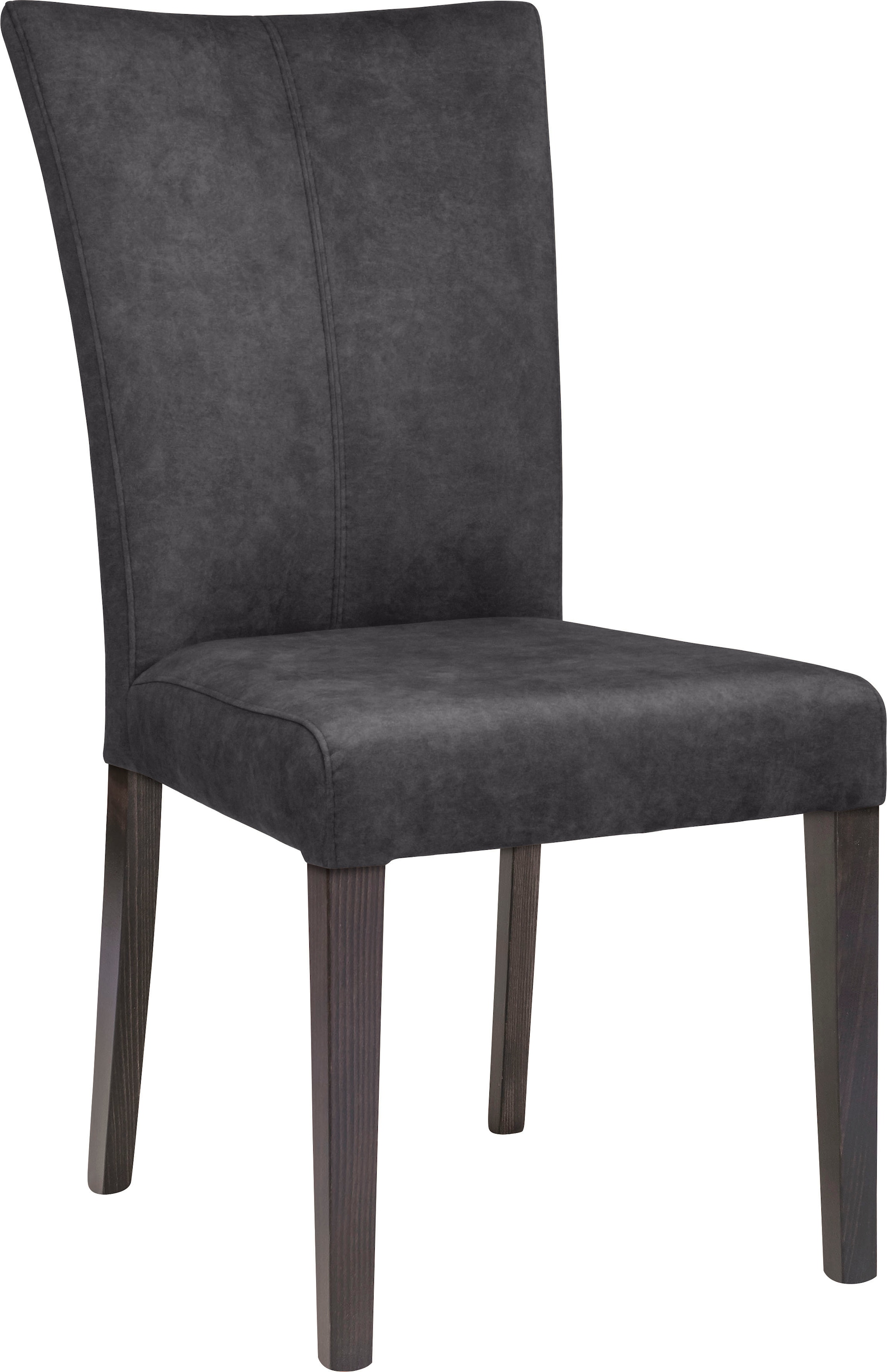Home affaire 4-Fussstuhl »Aspen«, (Set), 2 St., Samtvelours, Beine aus massiver Buche, wengefarben lackiert