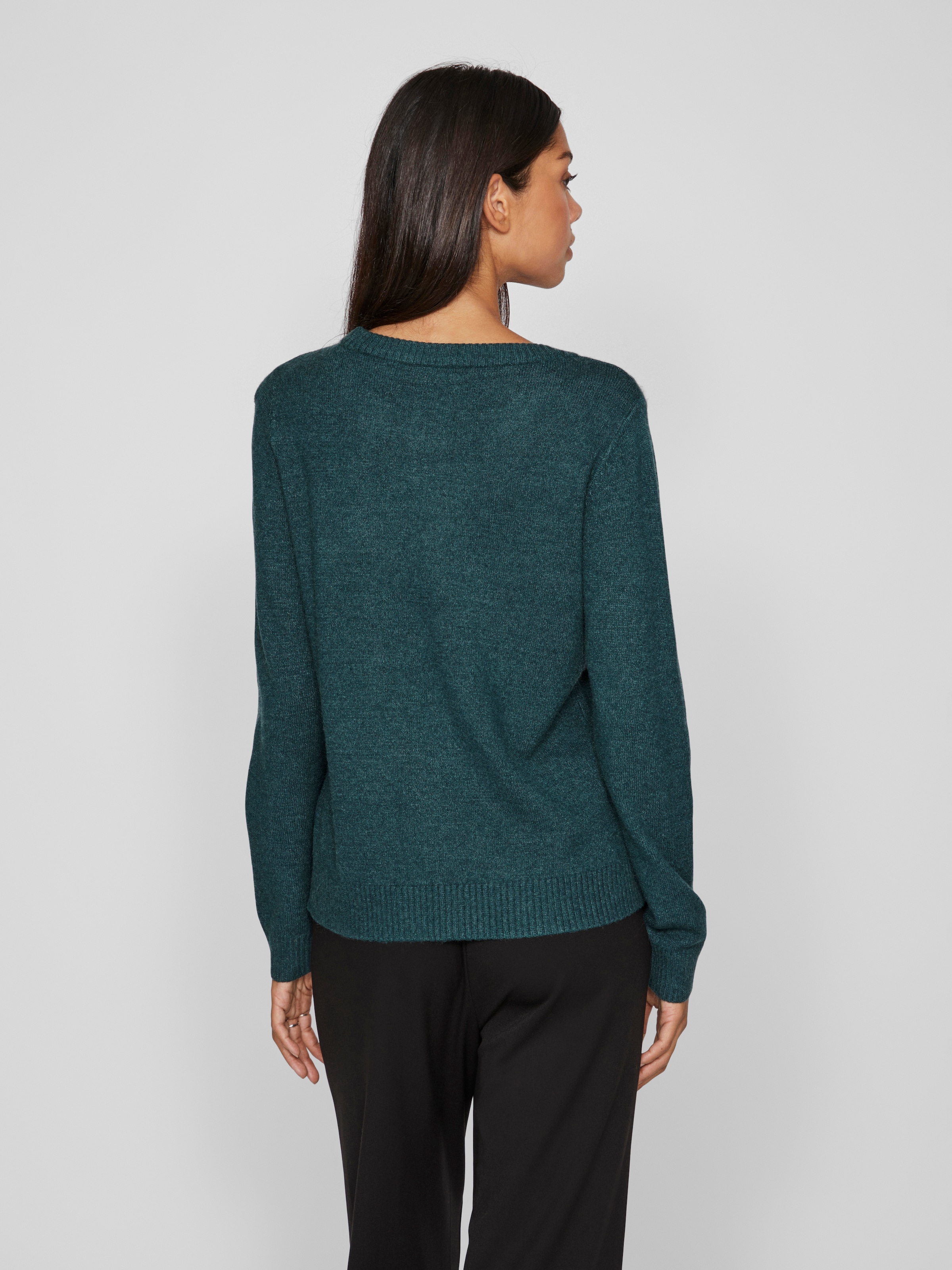 Vila Pull à col rond »VIRIL O-NECK L/S  KNIT TOP - NOOS« Viskosemischung, regular fit