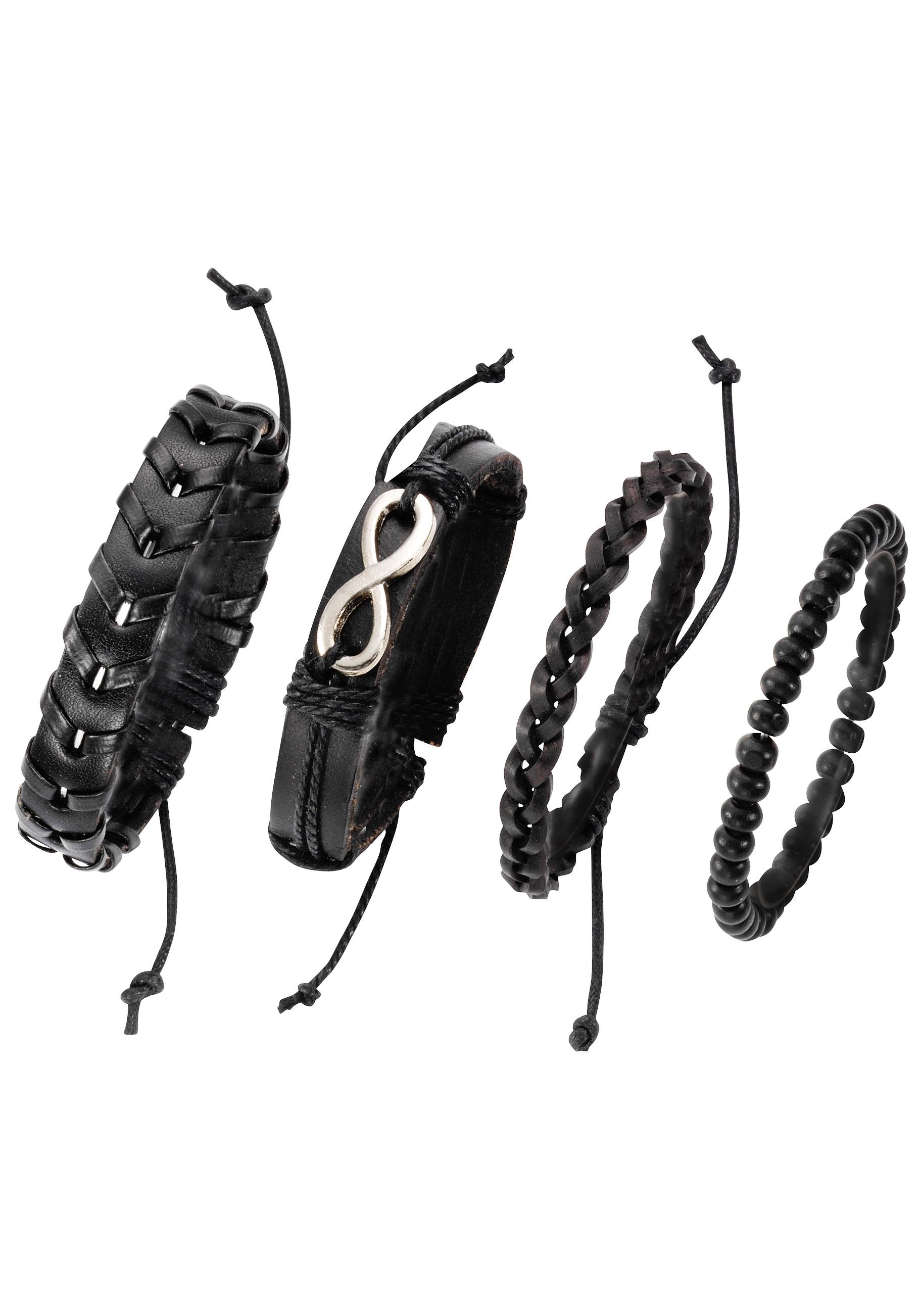 Image of Firetti Armband Set "Infinity/Unendlichkeitsschleife" mit Holzperlen
