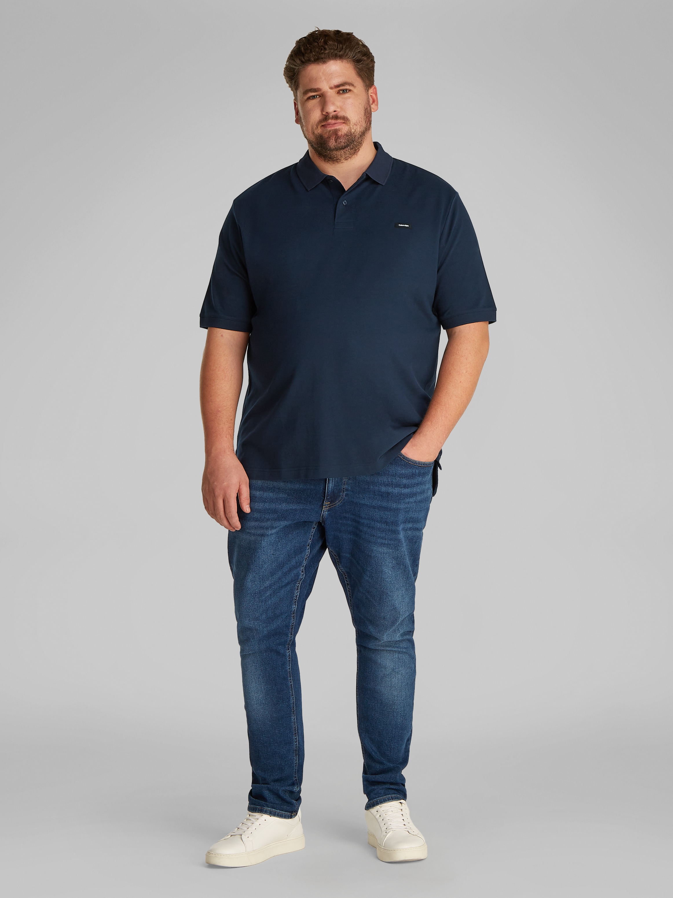 Calvin Klein Big&Tall Poloshirt »BT-STRETCH PIQUE SLIM POLO«, in grossen Grössen mit Polokragen