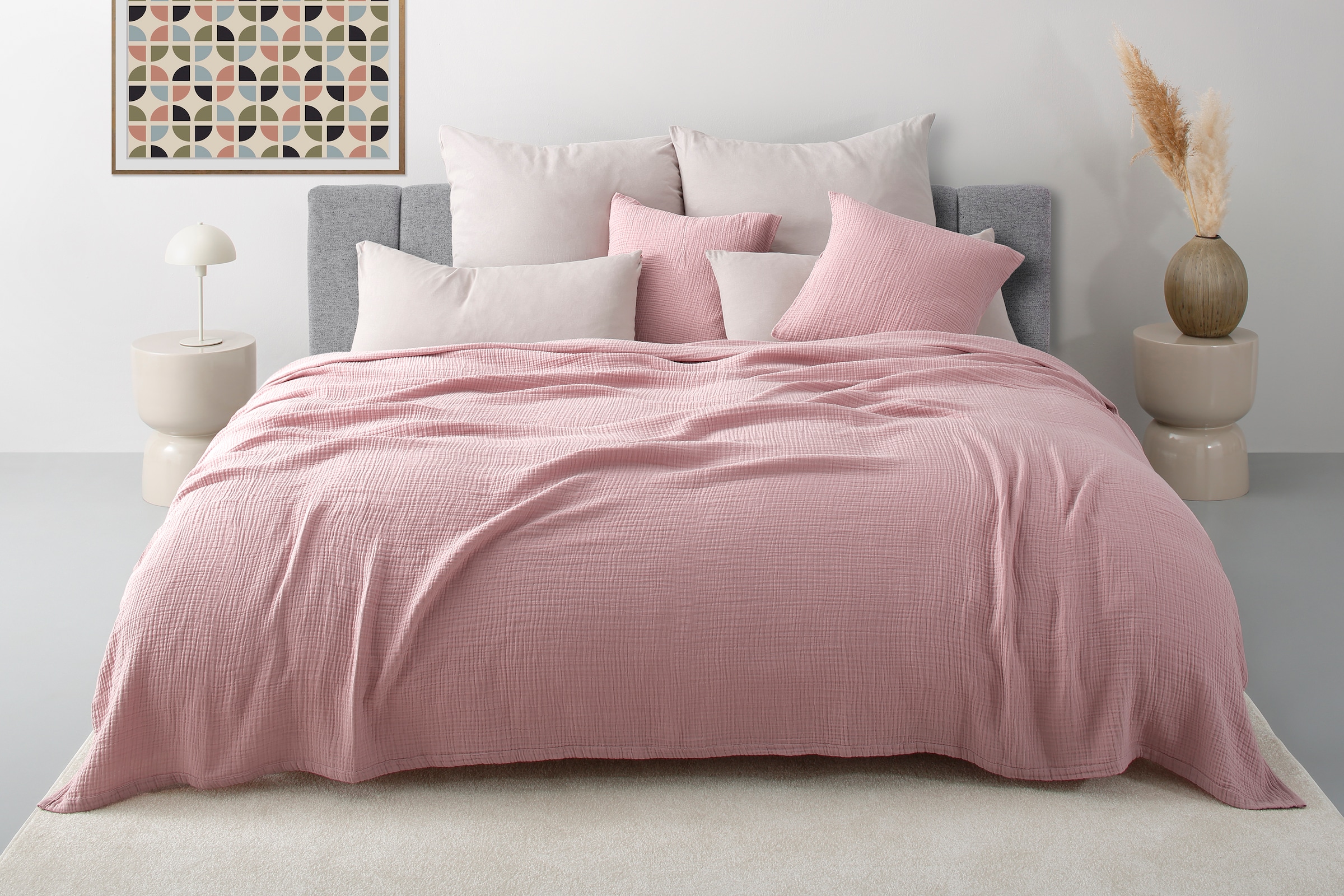 GOODproduct Kissenbezug »Bailee« weiche Musselin-Qualität, 50x50 cm, Hotelverschluss
