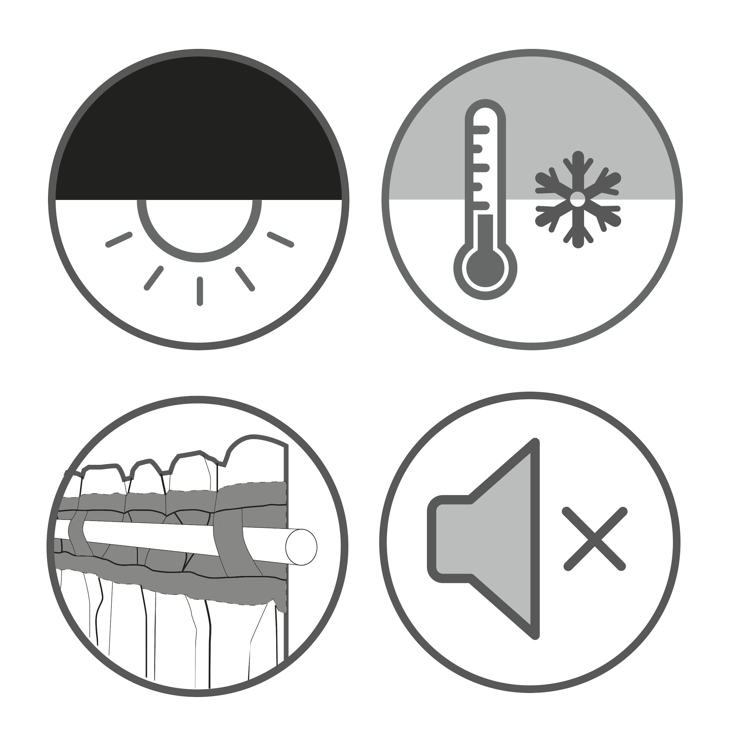 Sehlbach Gardine »Schal Blackout Struktur« Schlaufen 1 Stk. tlg. mit Gardinenband und verdeckten Schlaufen