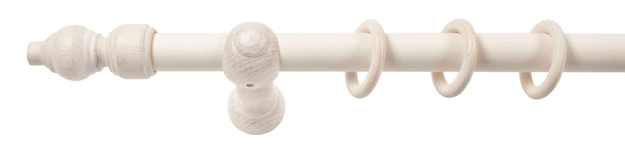 SN DECO GROUP Gardinenstange »Filigrano«, 1 läufig-läufig, Fixmass, 28 mm, Holz, verschiedene Längen und Farben, Komplettset