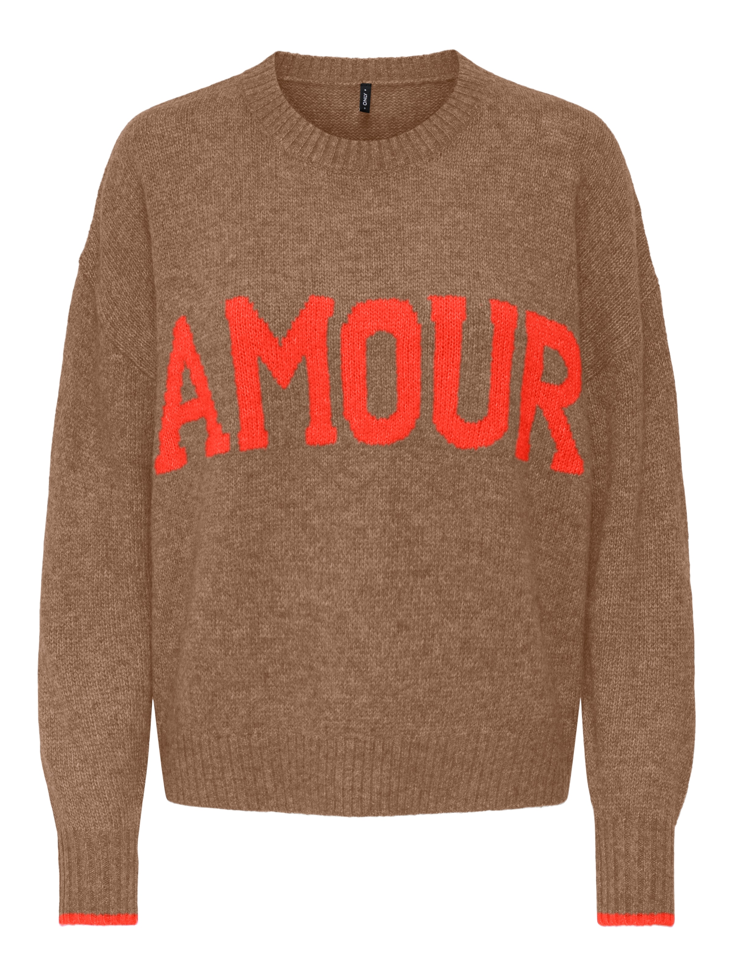 ONLY Pull à col rond »ONLNEW AMOUR LS TEXT O-NECK CS KNT«