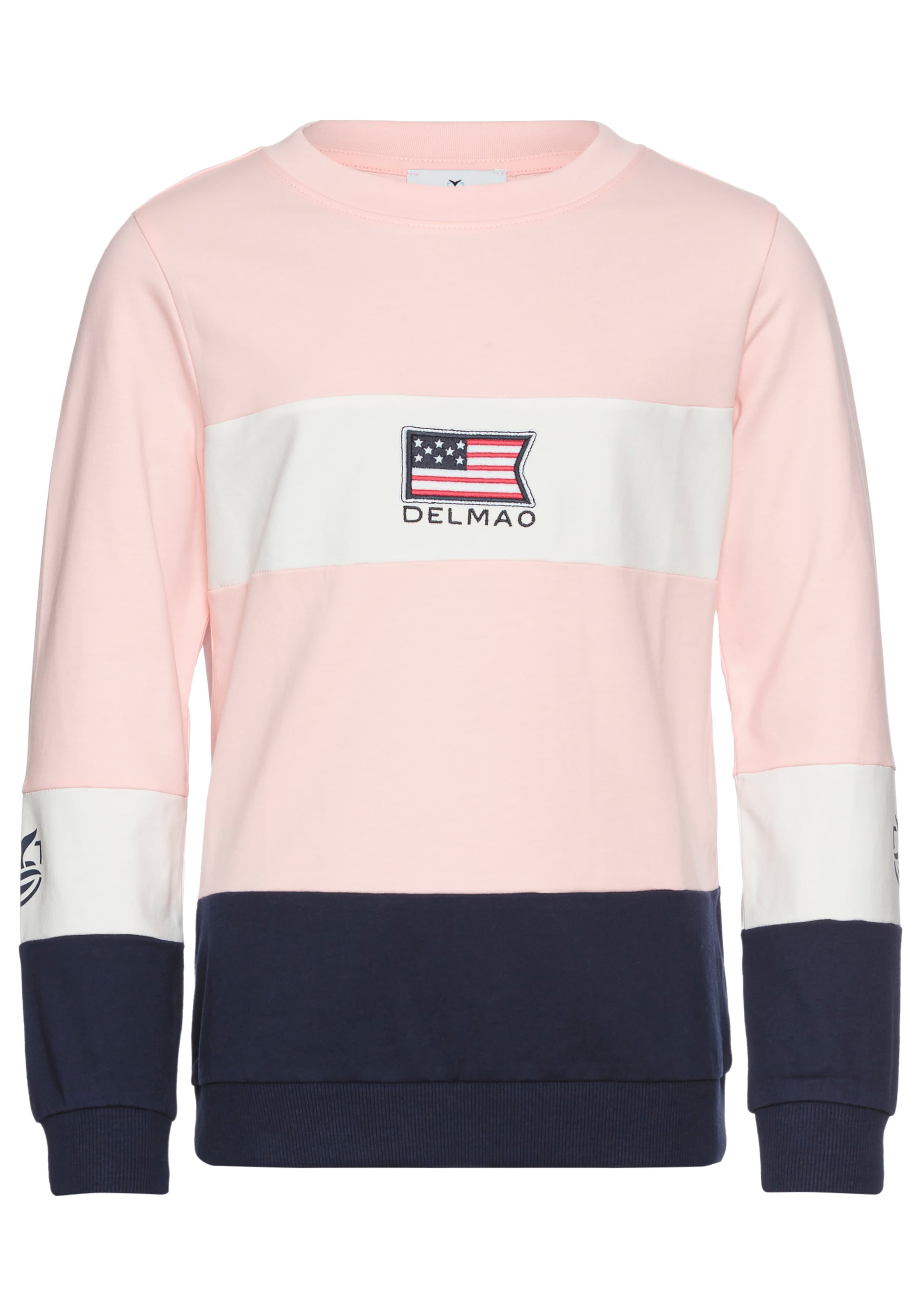 DELMAO Sweatshirt »Colorblocking Sweatshirt«, mit Logo-Stickerei für Mädchen