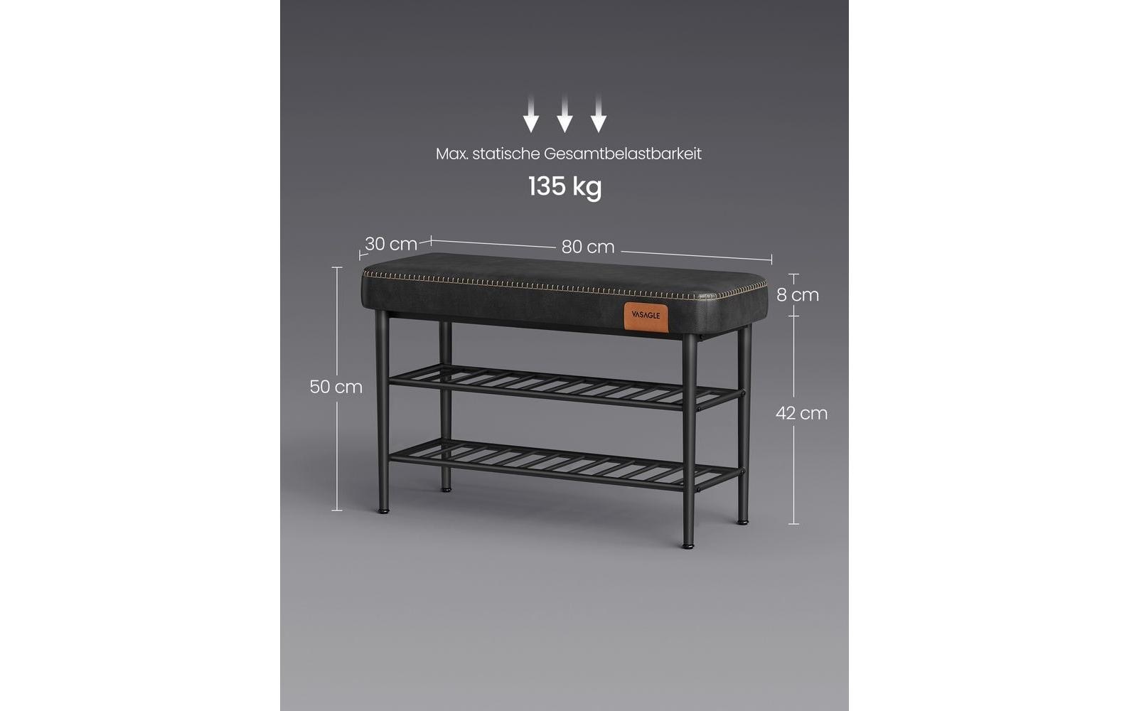 VASAGLE Schuhstapler »Ekho 80 x 50 cm Schwarz«