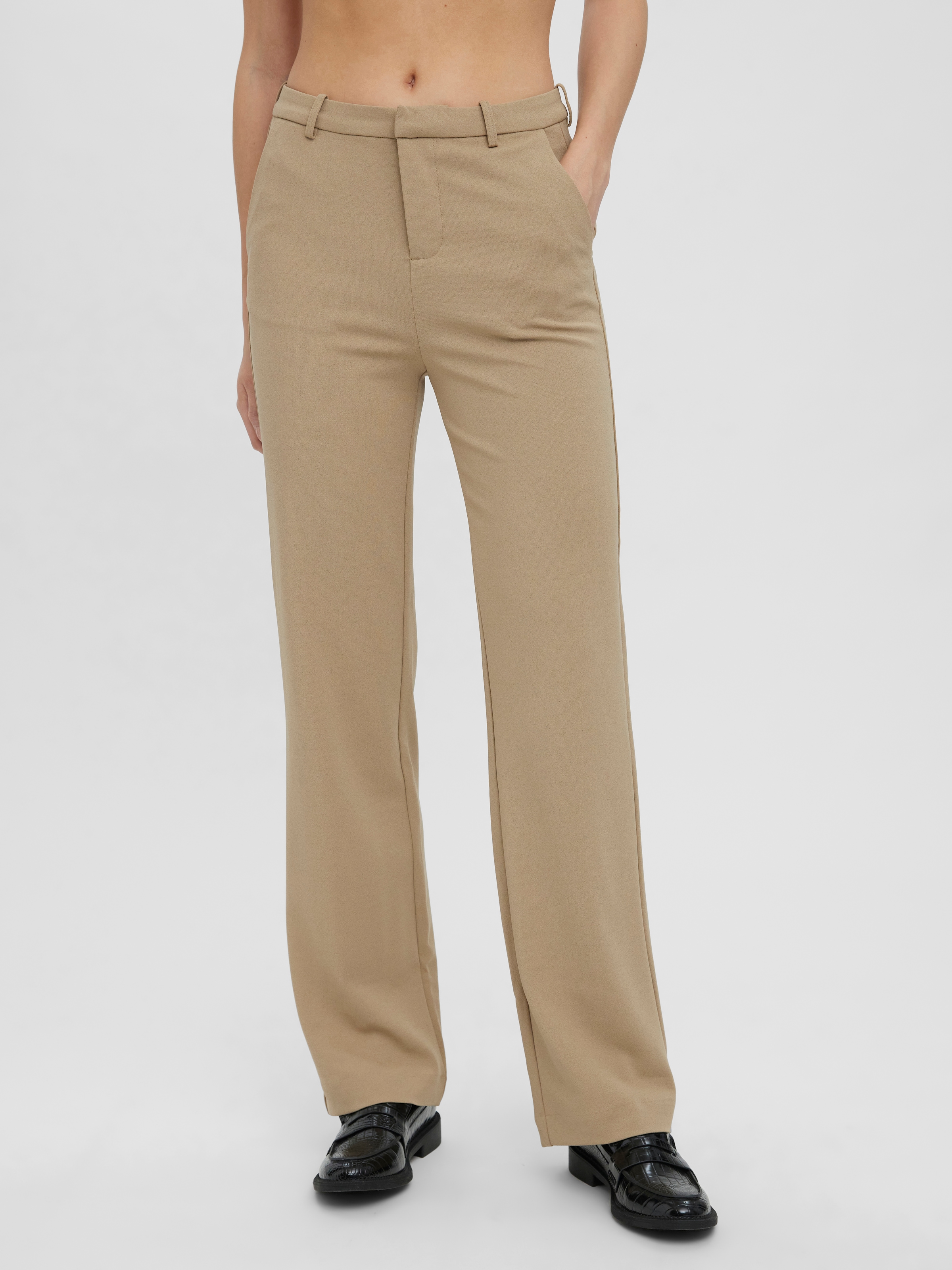 Vero Moda Anzughose »VMZAMIRA MW SLIM STRAIGHT PANT NOOS«  Materialmix