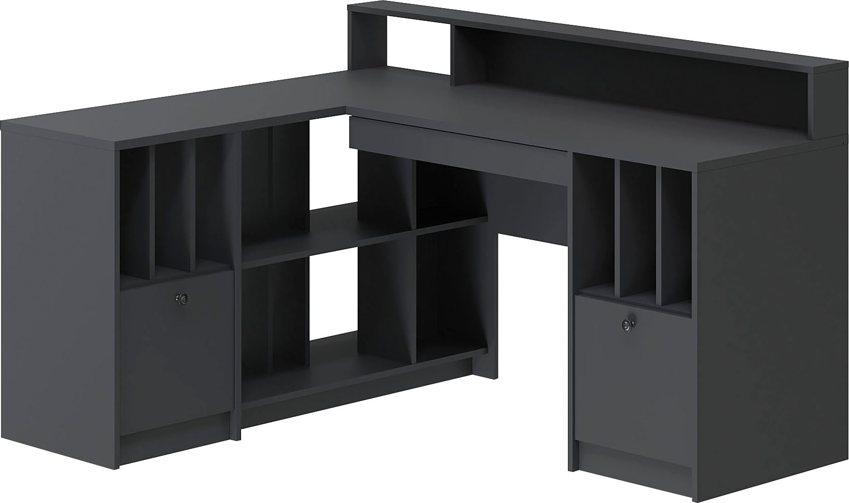 Image of Places of Style Eckschreibtisch »Licia«, mit viel Ablageflächen, Breite 158,5 cm bei Ackermann Versand Schweiz