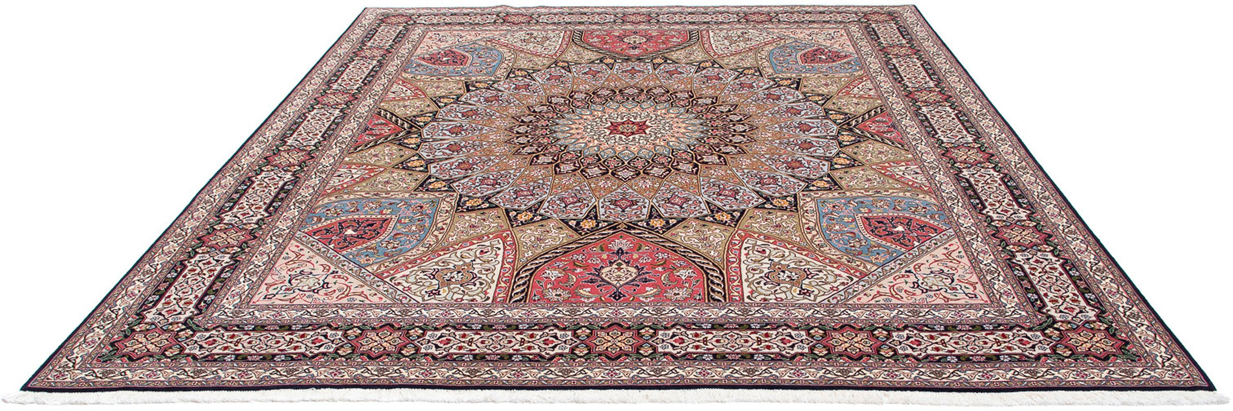 Image of morgenland Orientteppich »Perser - Täbriz - Royal - 297 x 253 cm - mehrfarbig«, rechteckig, 7 mm Höhe, Wohnzimmer, Handgeknüpft, Einzelstück mit Zertifikat bei Ackermann Versand Schweiz