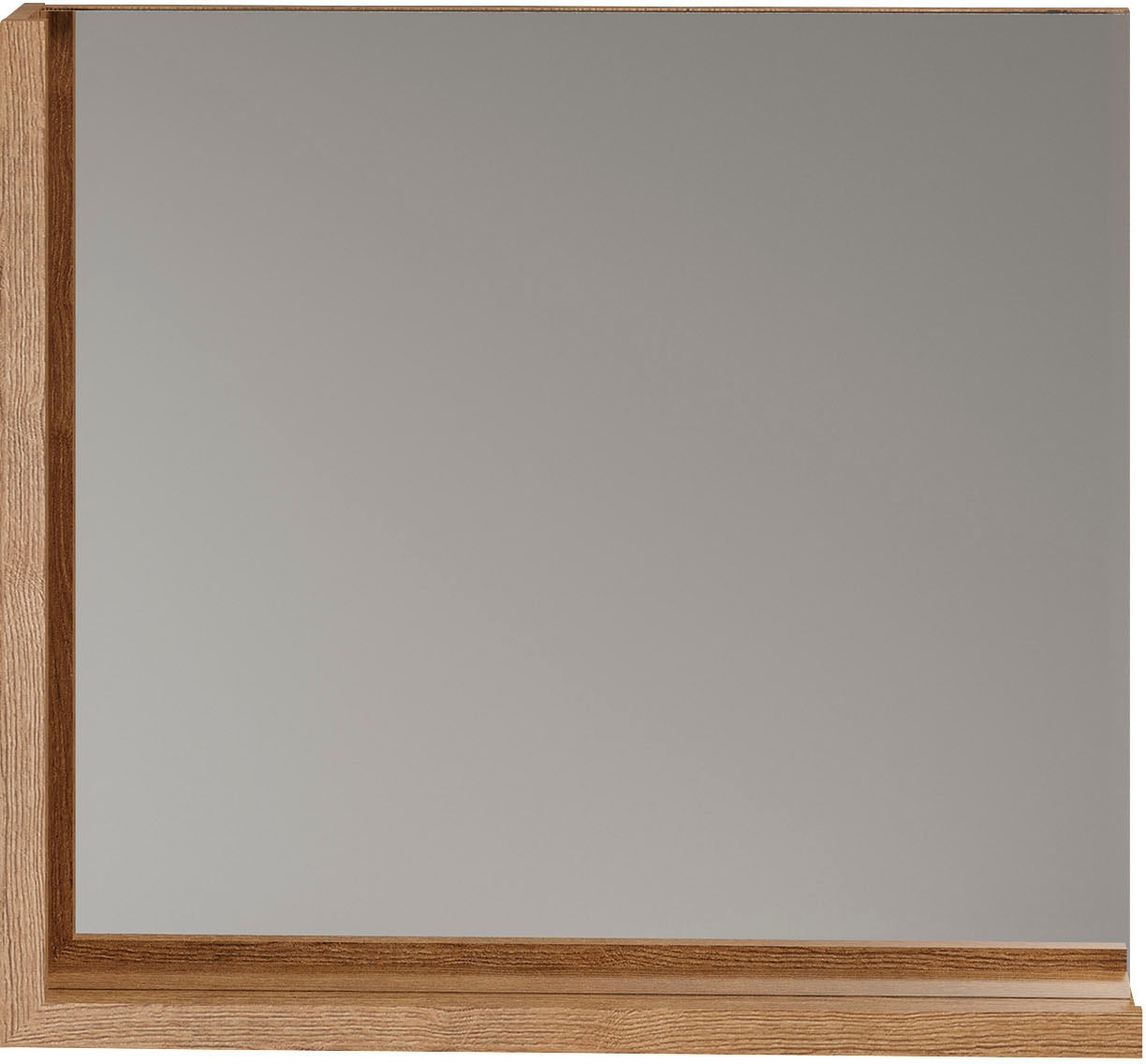 Spiegel »Premont«, (1 St.), Rahmen und Ablagefläche in Holzoptik, B/H ca.: 80/72 cm