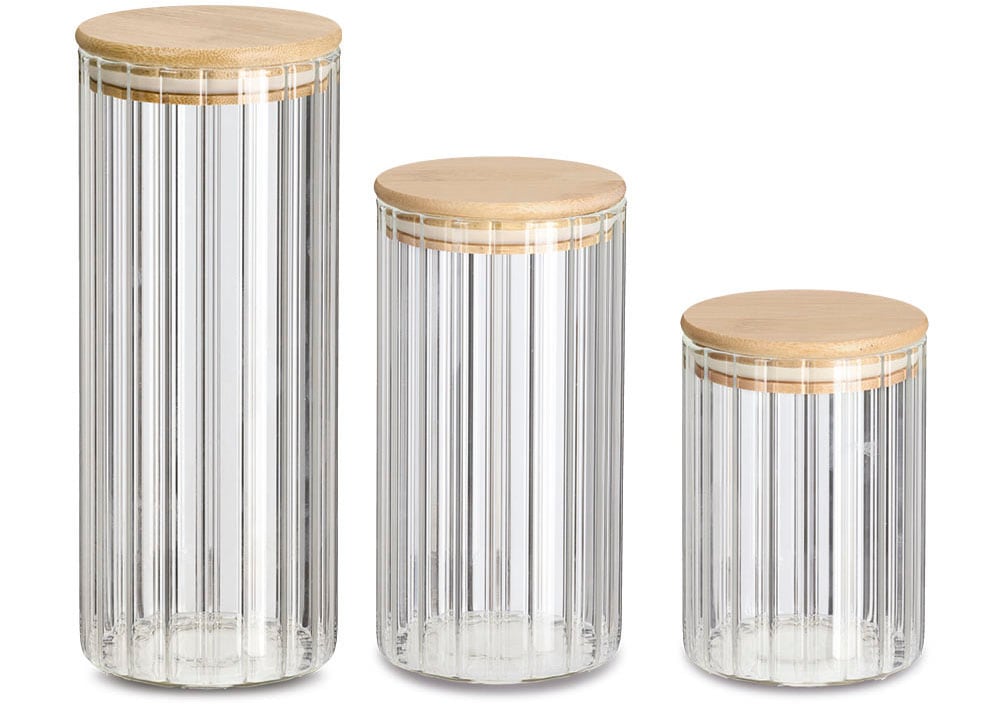 Image of Zeller Present Vorratsglas aus Borosilikat mit raffinierten Rillen