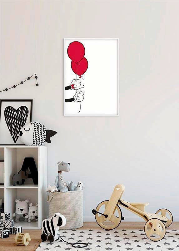 Komar Poster »Mickey Mouse (1 Wohnzimmer Schlafzimmer, jetzt St.), Kinderzimmer, kaufen Balloon«, Disney