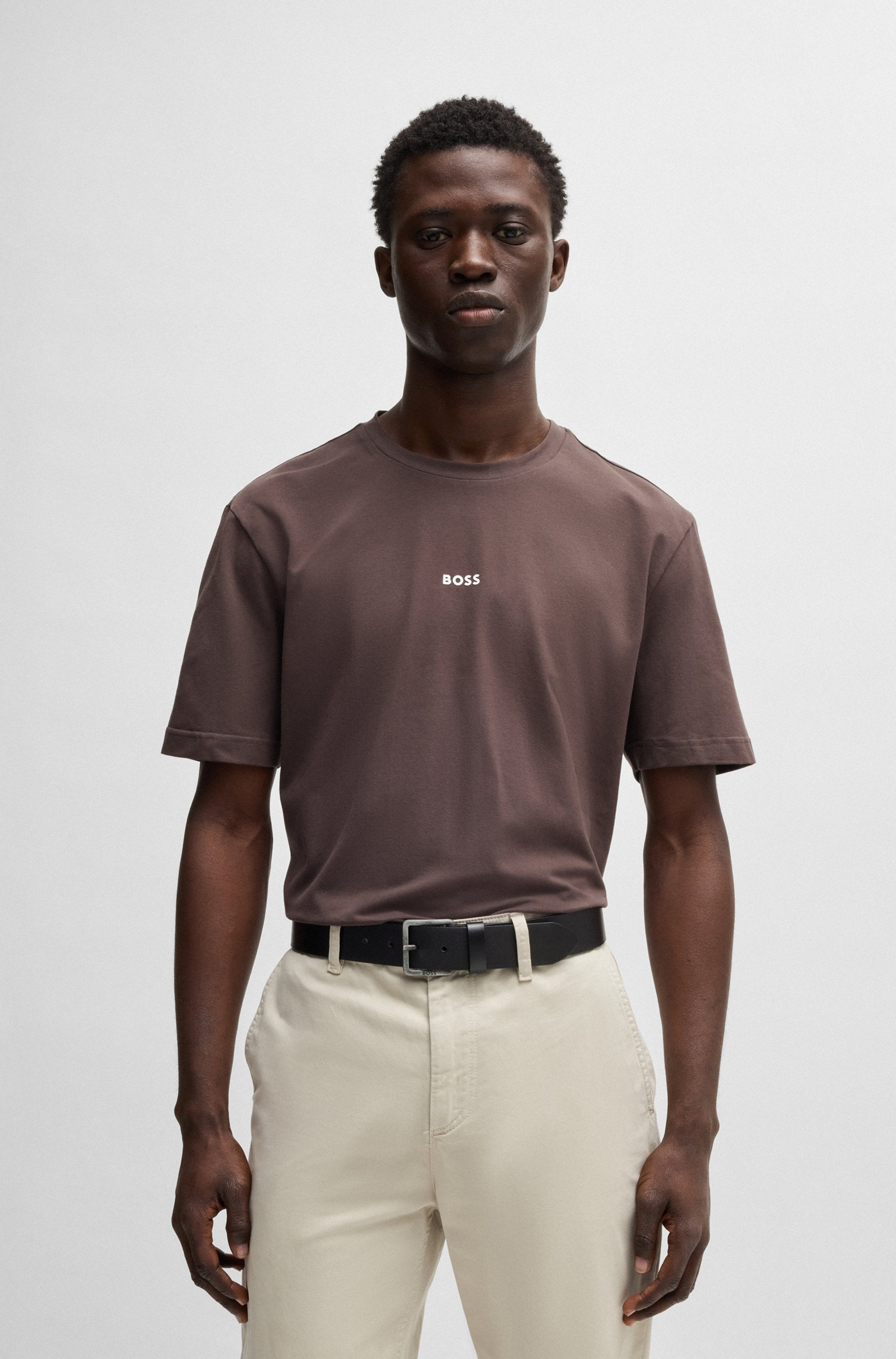 BOSS Ledergürtel »Jeeko_Sz40«, mit matter Schliesse
