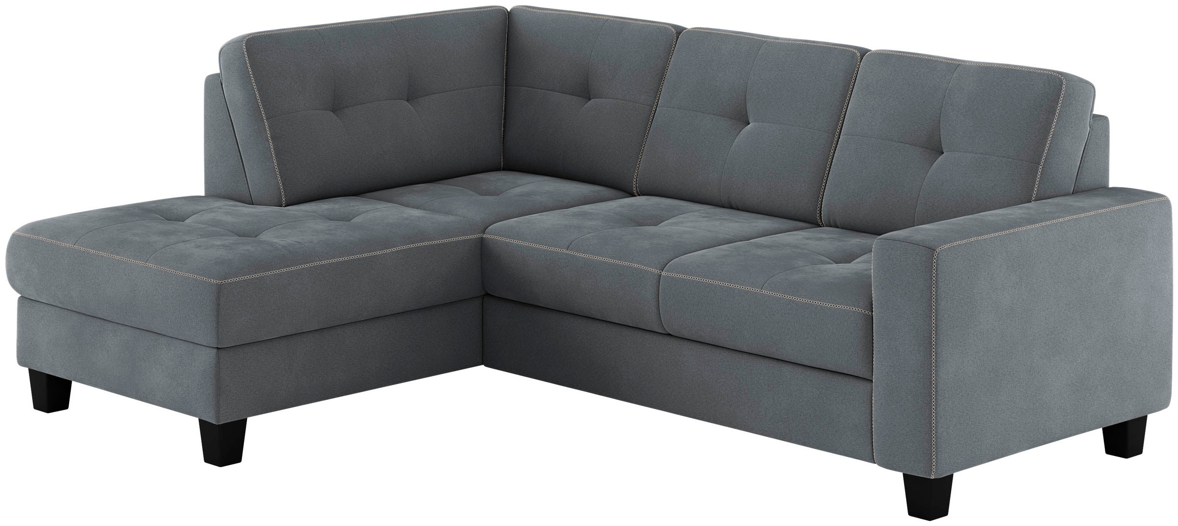Places of Style Ecksofa »Varese«, Kreuznaht in beige
