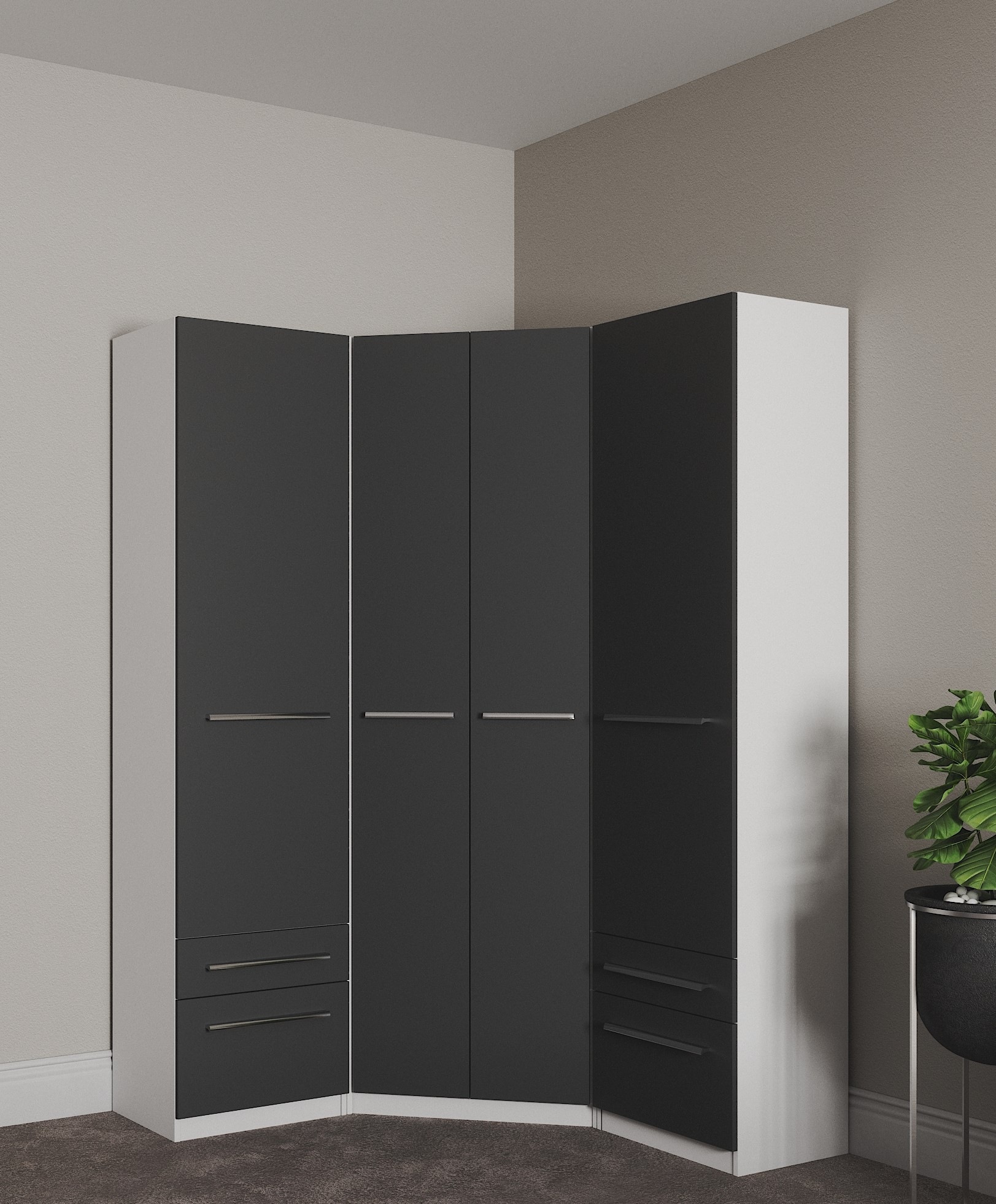 priess Armoires à vêtements »Schrank Garderobe Wäscheschrank Barcelona in 5 Breiten« viel Stauraum, geräumige Schubkästen, mit Spiegel, MADE IN GERMANY