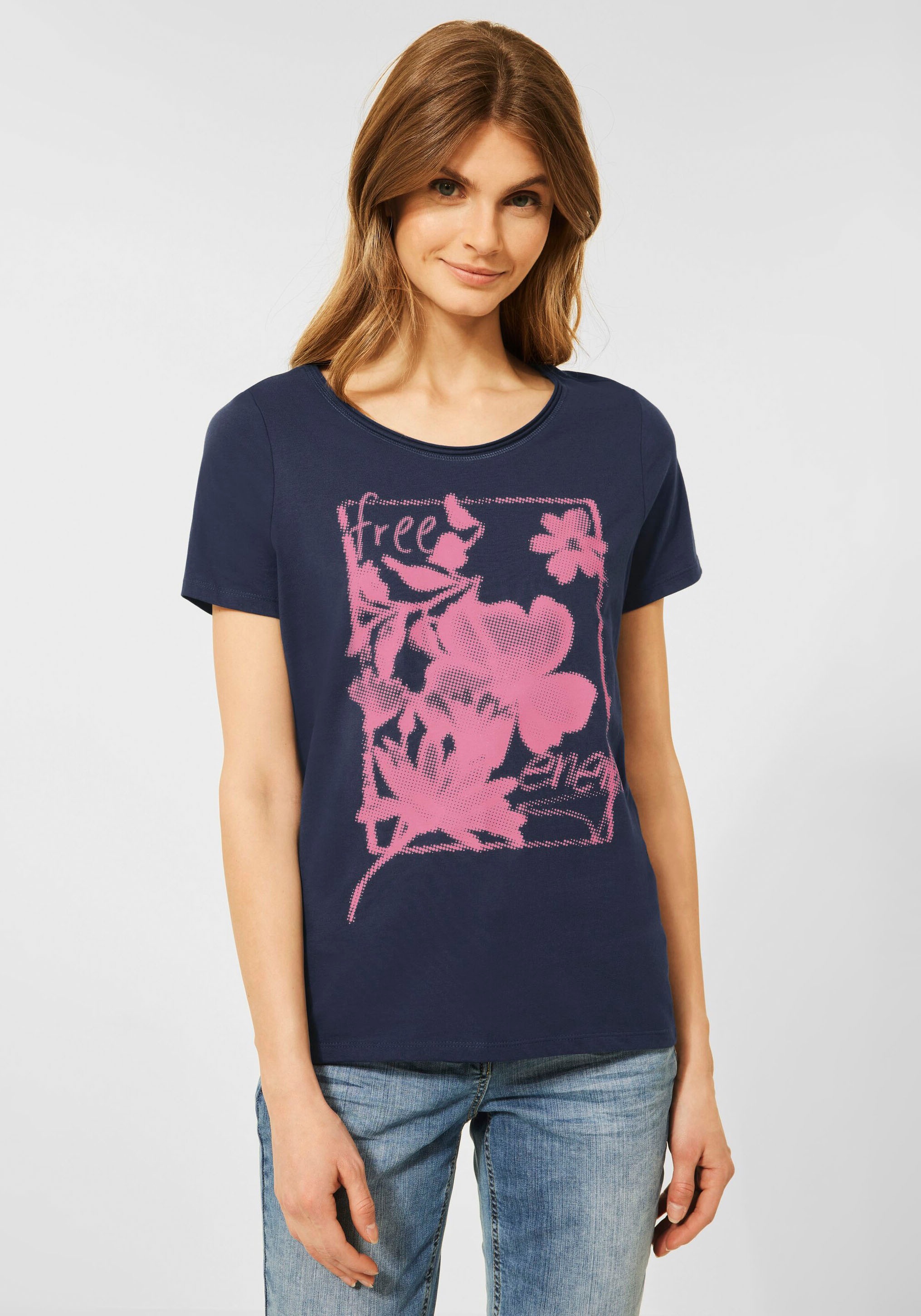 Image of Cecil Print-Shirt, mit schimmerndem Blumenmotiv bei Ackermann Versand Schweiz