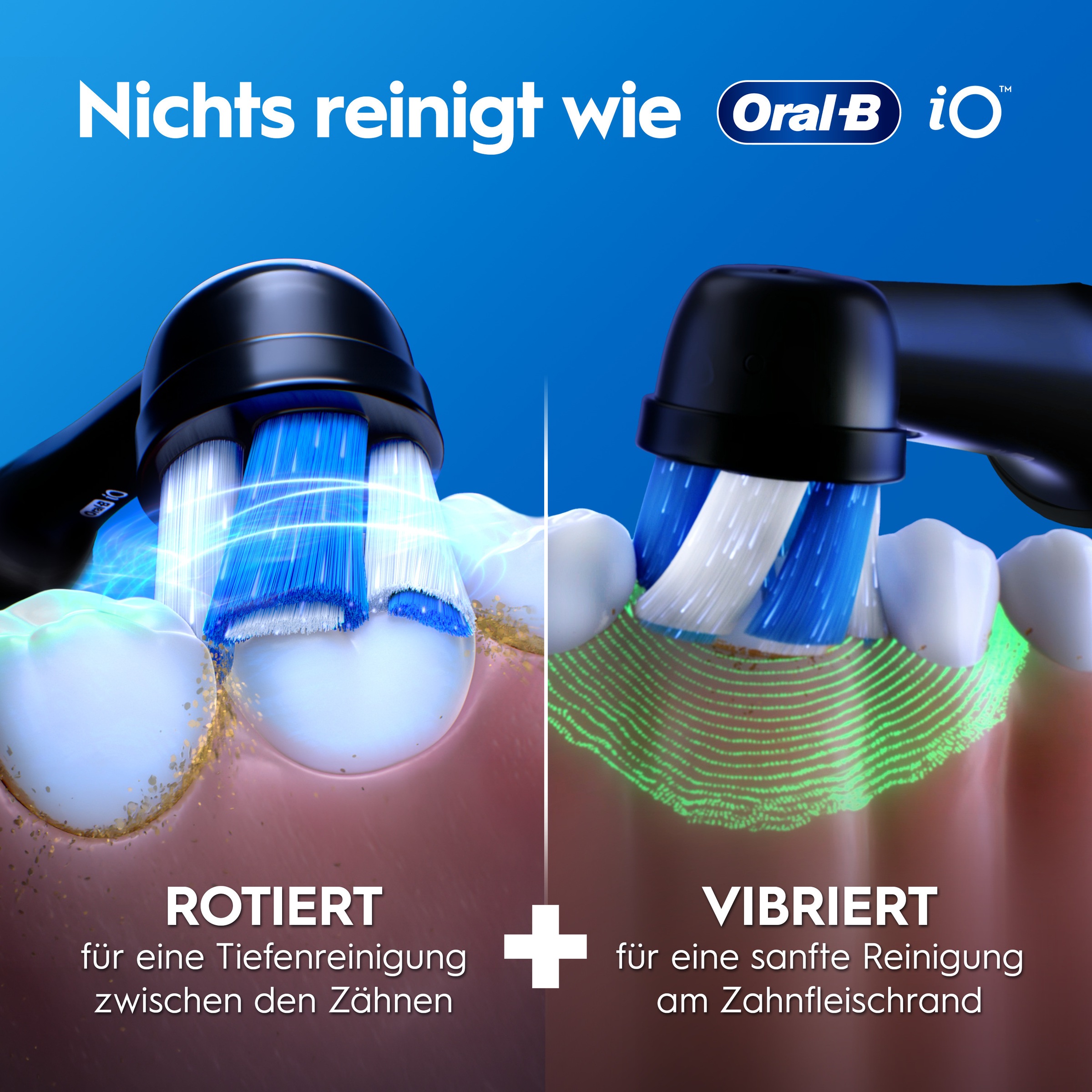 Oral-B Elektrische Zahnbürste »iO Series 2« 1 Stk. Aufsteckbürsten für die sanfte Reinigung, Reise-Etui, Aufsteckbürstenhalter