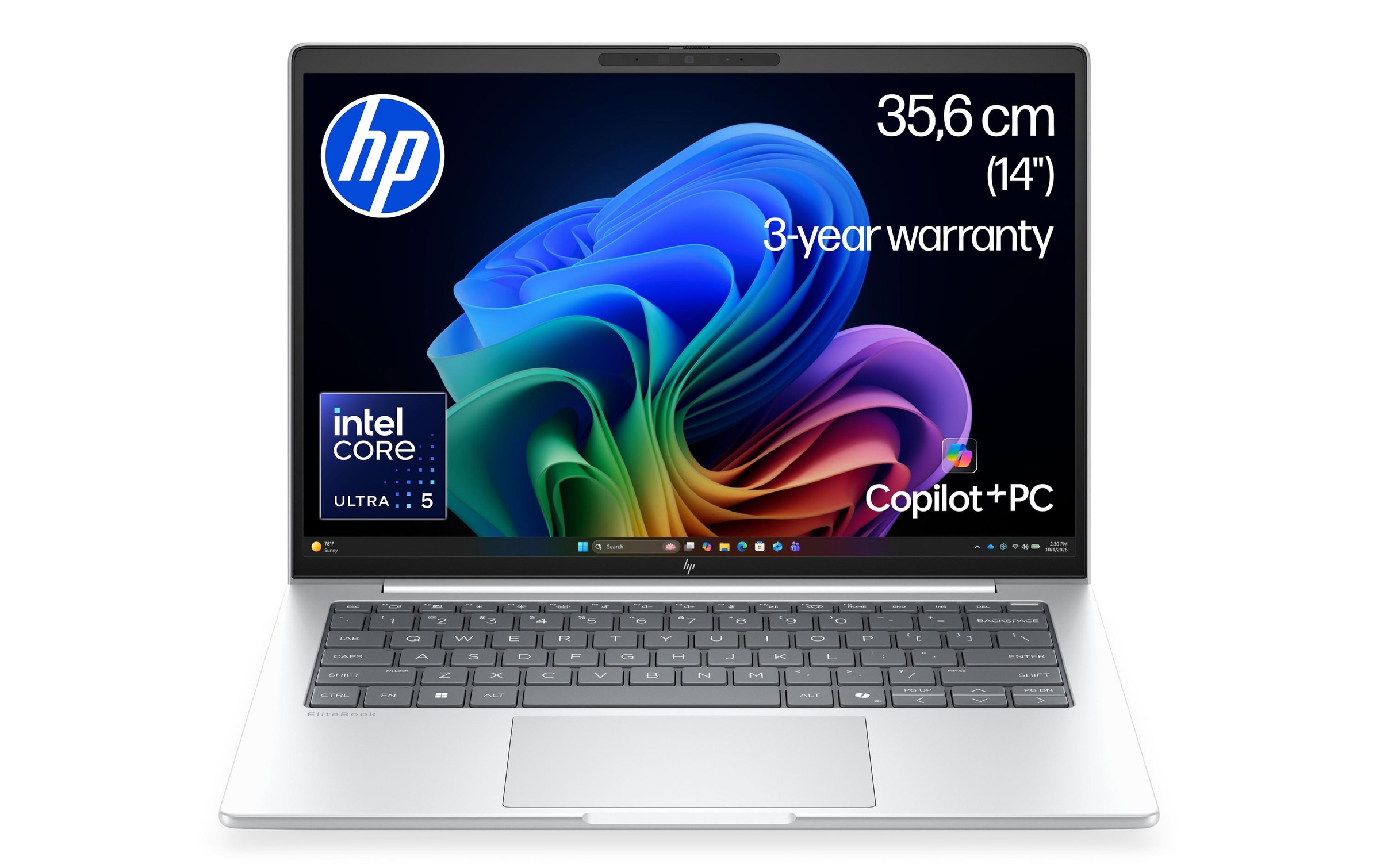 HP Business-Notebook »EliteBook 8 G2i 14 AI PC DN6U8ET« / 14 ″ Intel Core Ultra 5 Integrierte NPU (Neural Processing Unit)