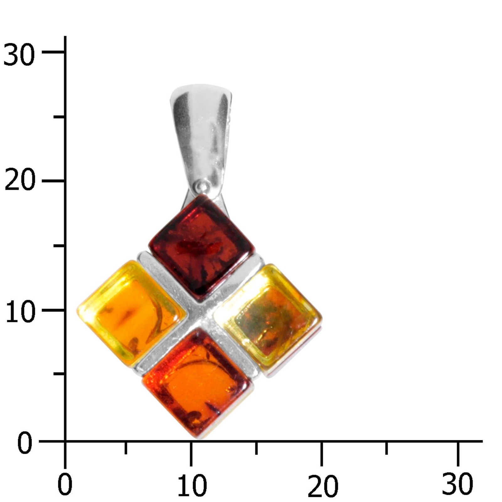 OSTSEE-SCHMUCK Pendentif chaîne »Ostsee-Schmuck Anhänger Würfel 11 mm Anhänger Würfel 11 mm« 1 cuis tlg.