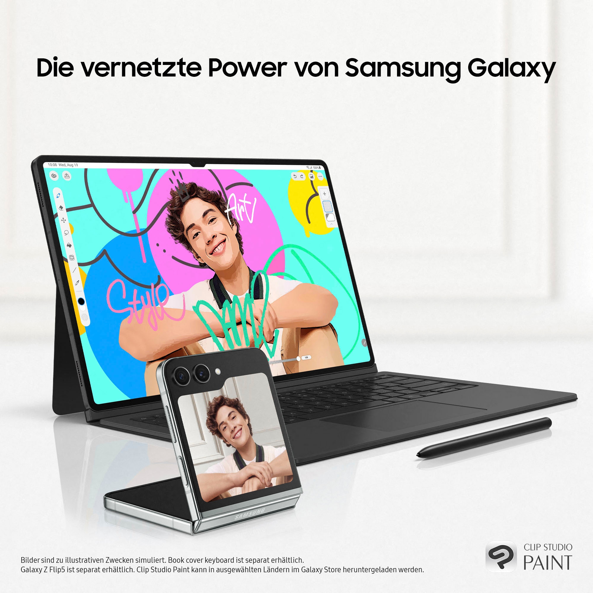 Samsung Tablet »Galaxy Tab S9+ 5G«, (31,5 cm / 12,4 Zoll), Android, WQXGA+, 5G, AI-Funktionen)