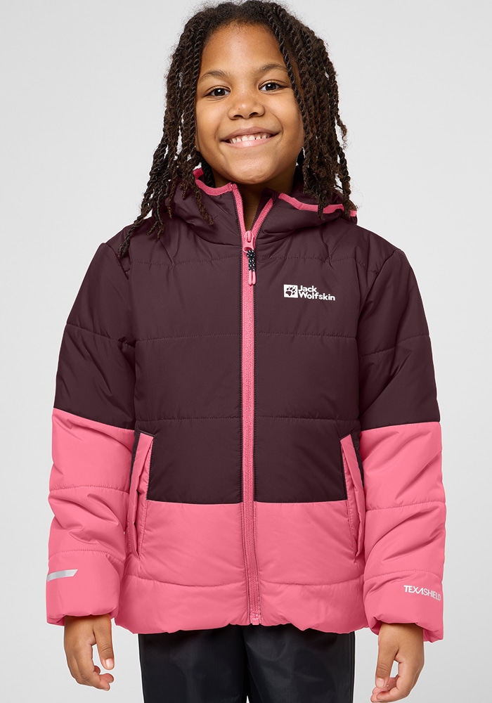 Jack Wolfskin Outdoorjacke »TWO HILLS INS JACKET K«, mit Kapuze