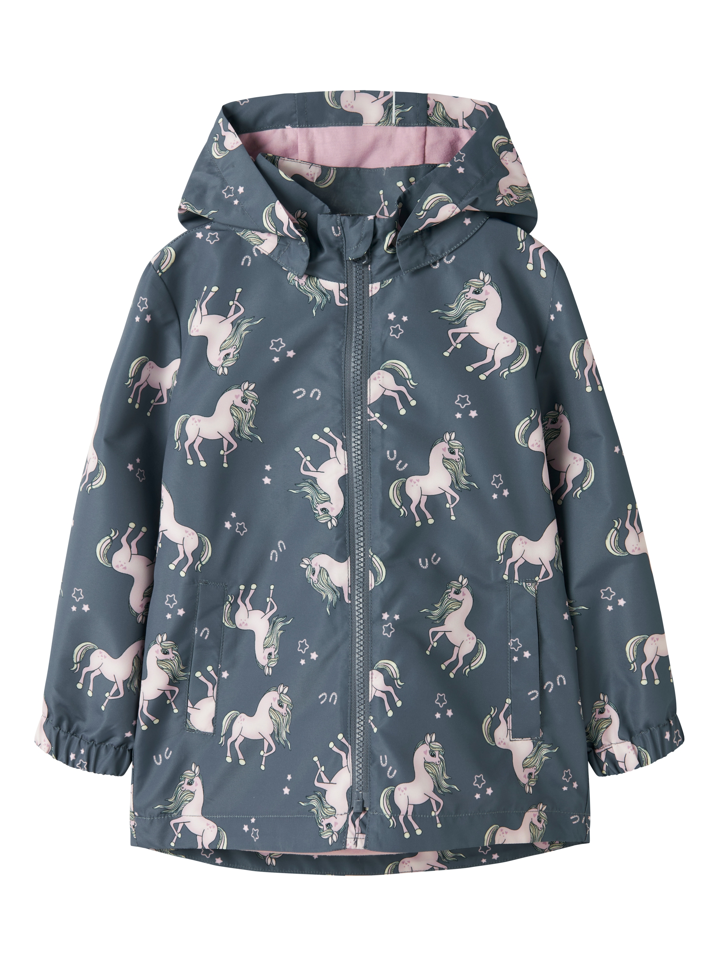 Image of Name It Outdoorjacke "NMFMAXI JACKET LI AOP NOOS" mit Kapuze