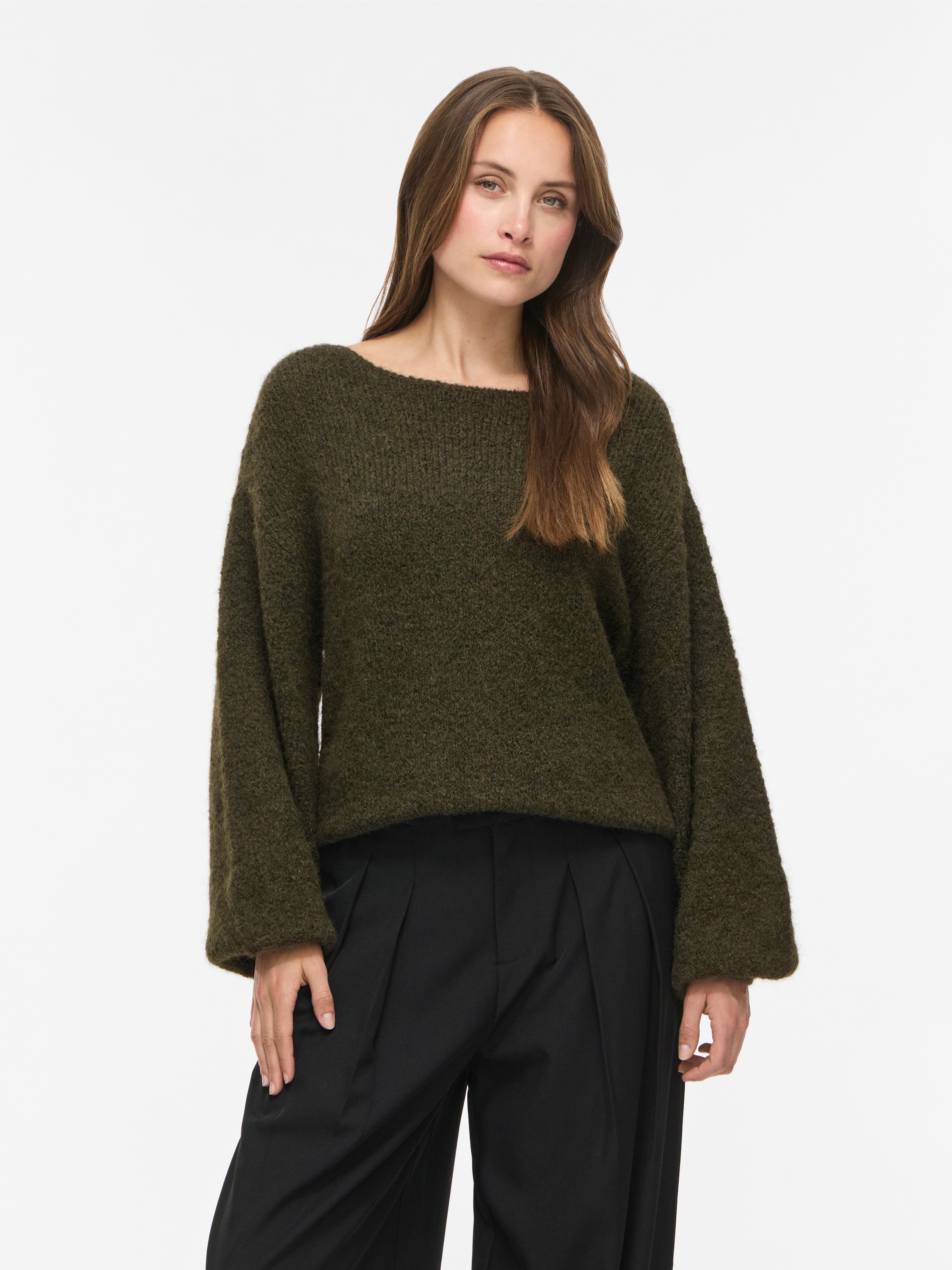 Image of Vila Strickpullover "VIMARLEY L/S KNIT PULLOVER- NOOS" Materialmix, regular fit