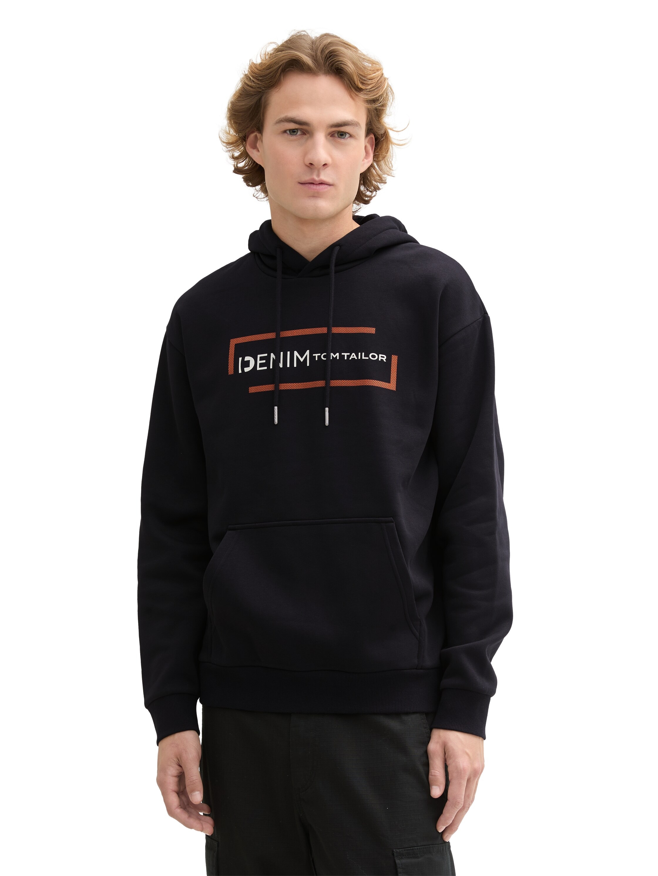 Image of TOM TAILOR Denim Hoodie, mit grossem Logoprint