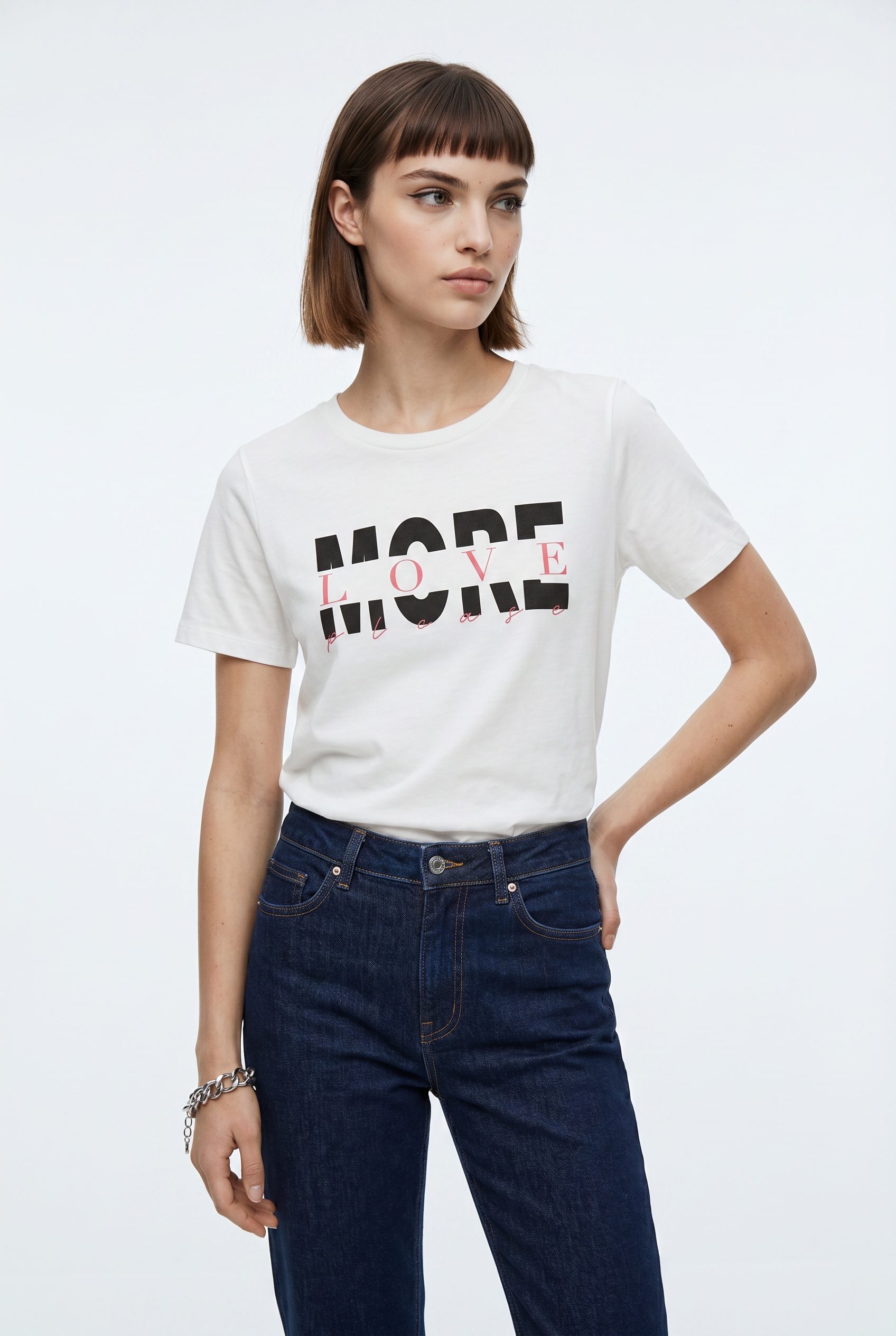 Image of Vero Moda Kurzarmshirt "VMHEIDI PAULINA SS TOP BOX JRS" Baumwolle, regular fit