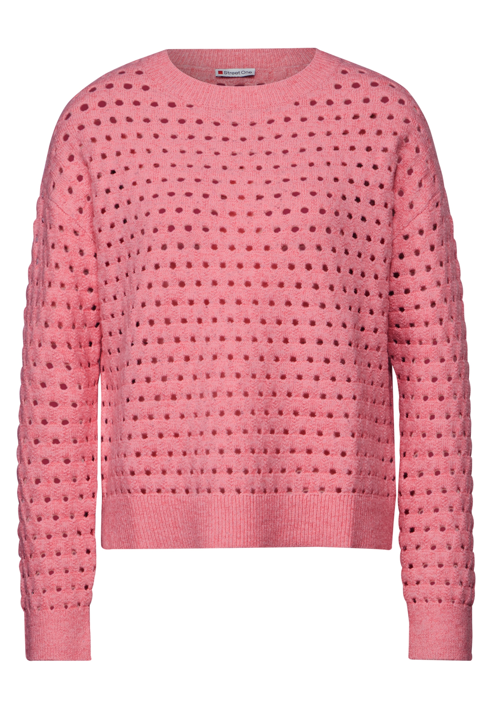 STREET ONE Strickpullover, mit Lochmuster