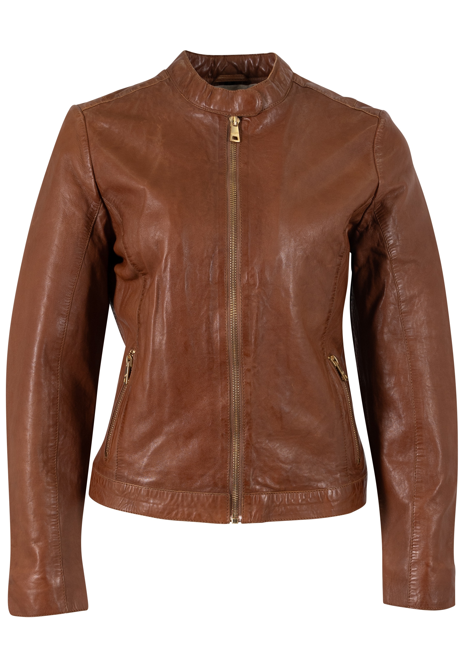 Mauritius Veste en cuir »MWKawira« mit Stehkragen