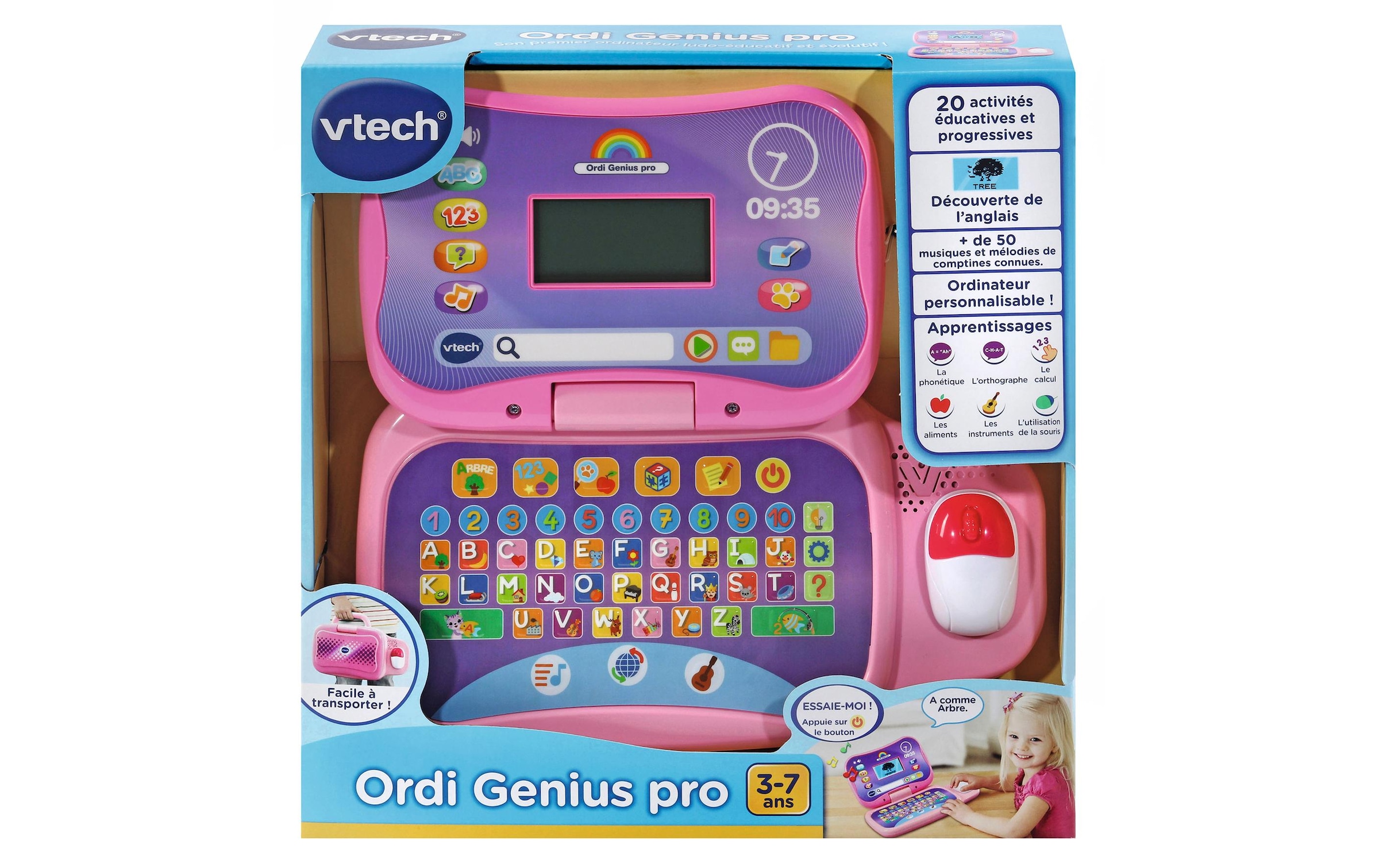 Vtech® Lernspielzeug »Ordi Genius pro rose -FR- Rosa«