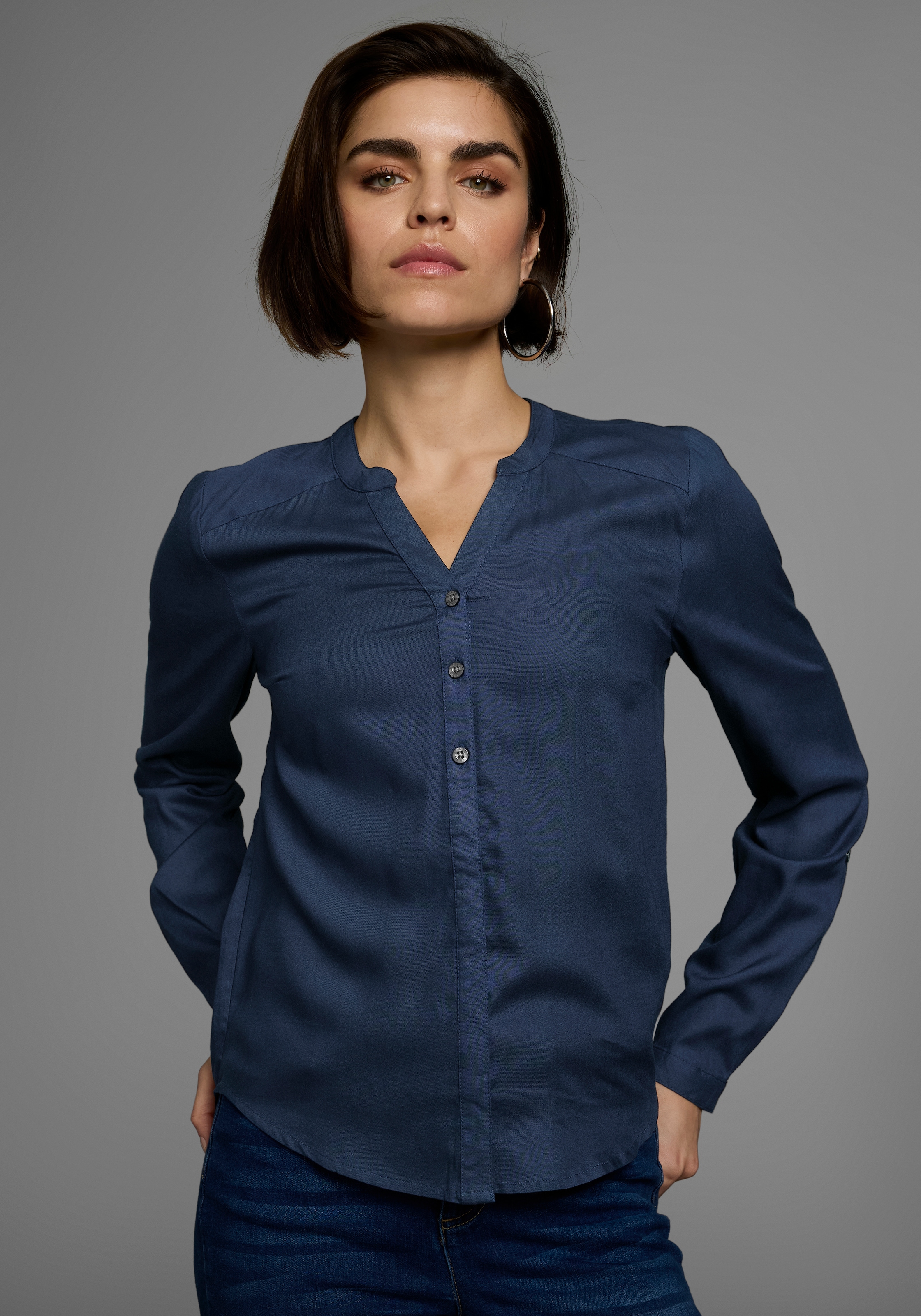 AJC Hemdbluse, aus weich fliessender Viskose