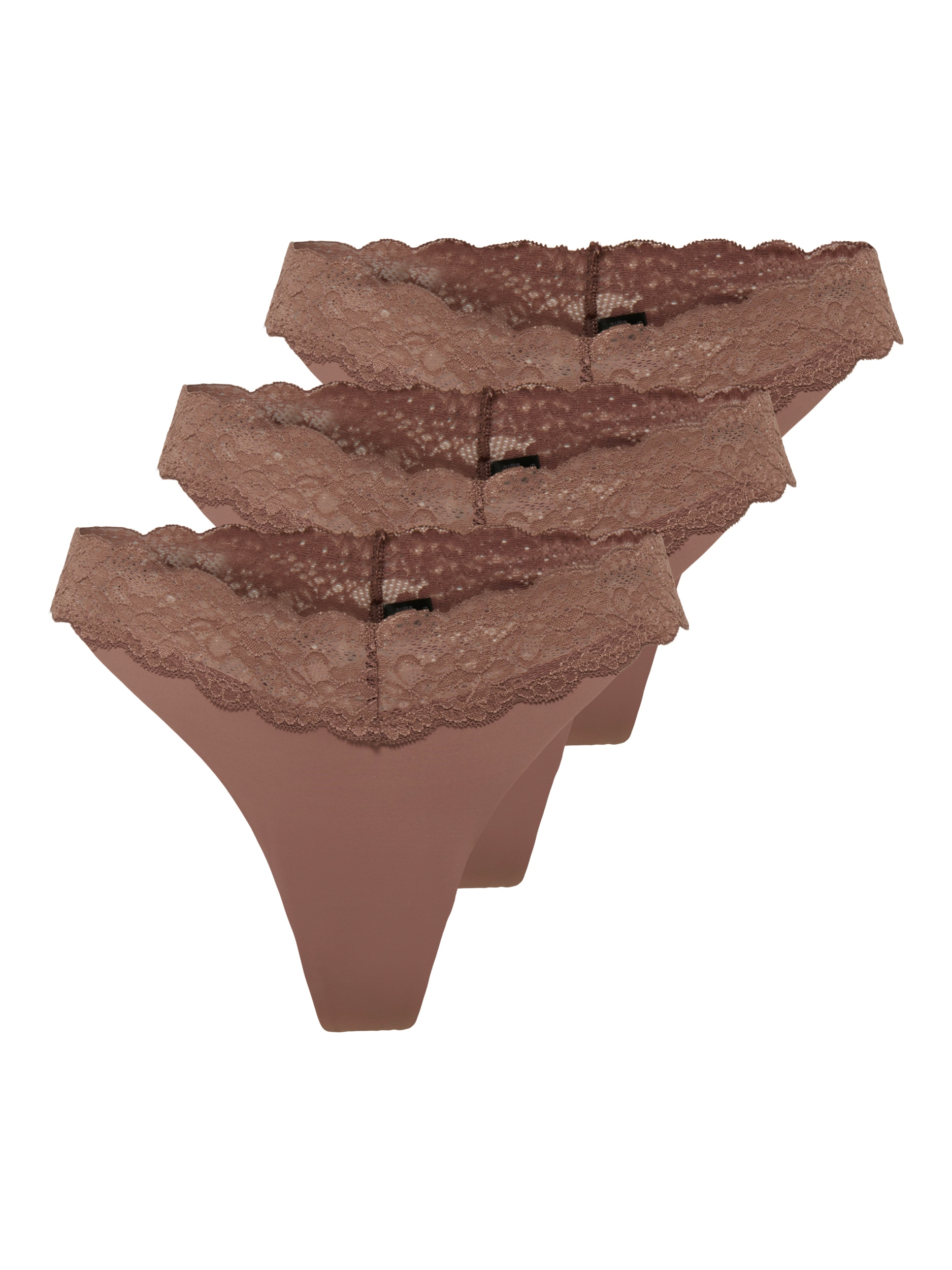 ONLY Tanga »ONLCHLOE LACE S.S THONG 3-PACK ACC«, (Packung, 3 St.)
