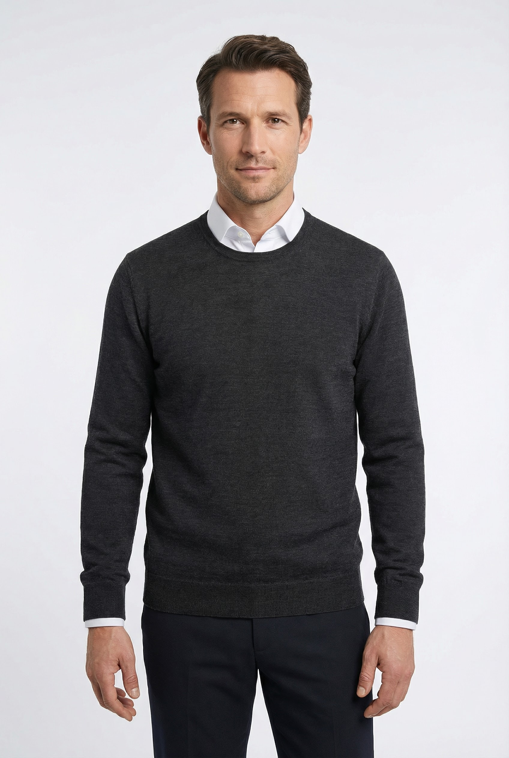 Image of OLYMP Rundhalspullover "OLYMP Strick Casual" moderner Strickpullover