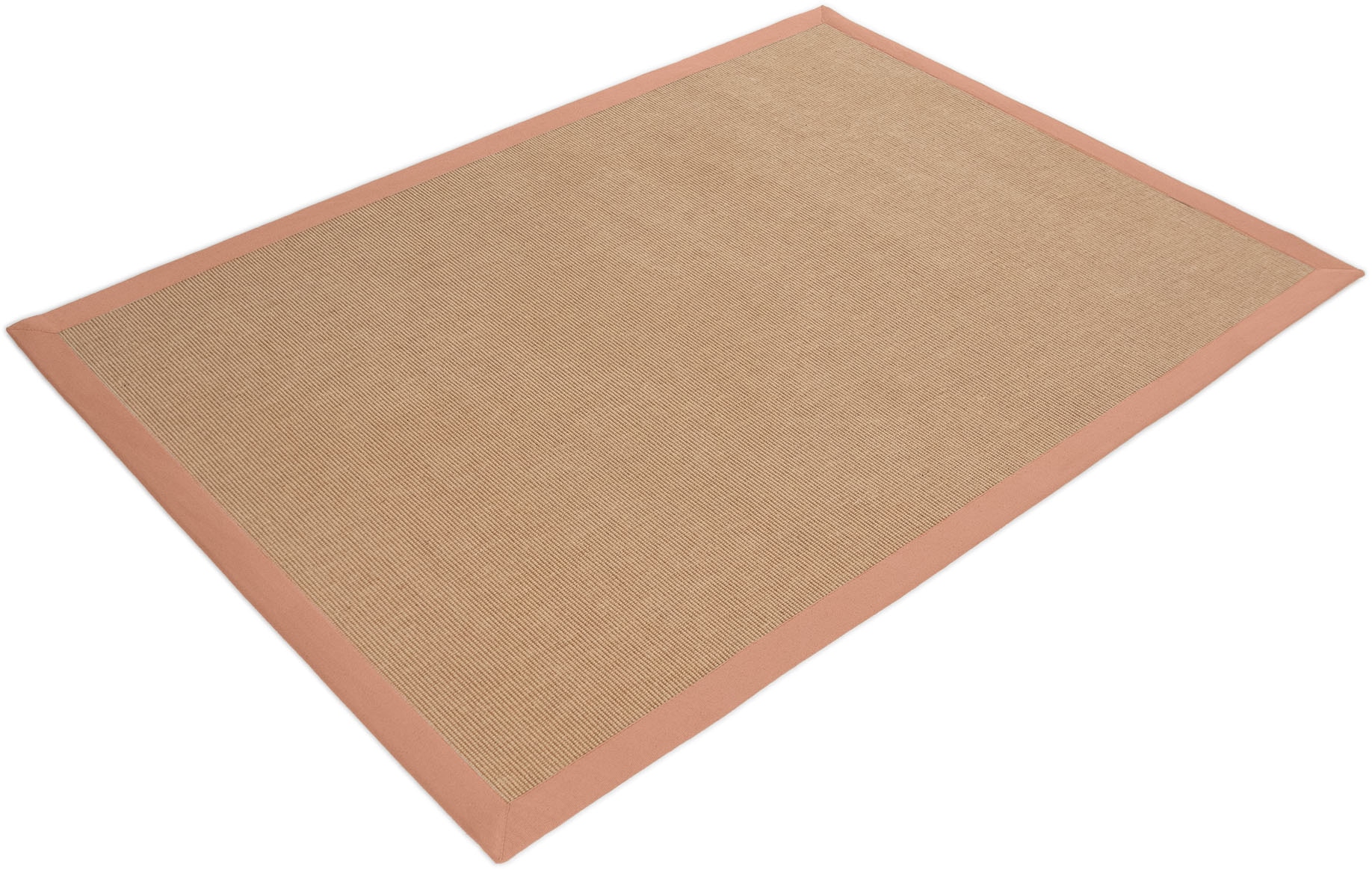 carpetfine Sisalteppich »Sisal,  auch als Läufer erhältlich«, rechteckig, 5 mm Höhe, mit farbiger Bordüre, Anti Rutsch Rückseite, viele Grössen, Wohnzimmer