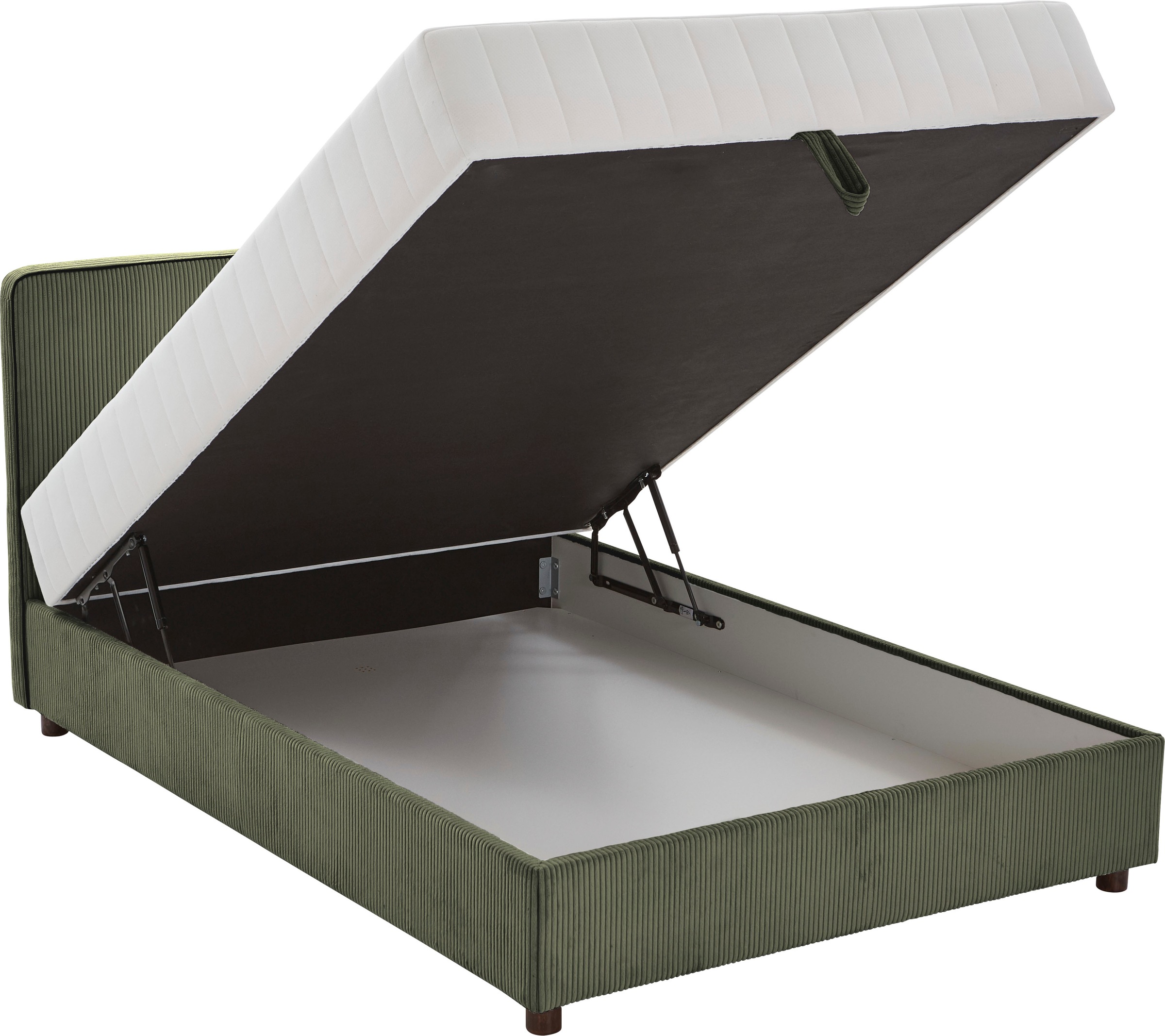 ATLANTIC home collection Bett »Corinna« Boxbett inkl. Stauraum, Cord, erhältlich in unterschiedlichen Breiten