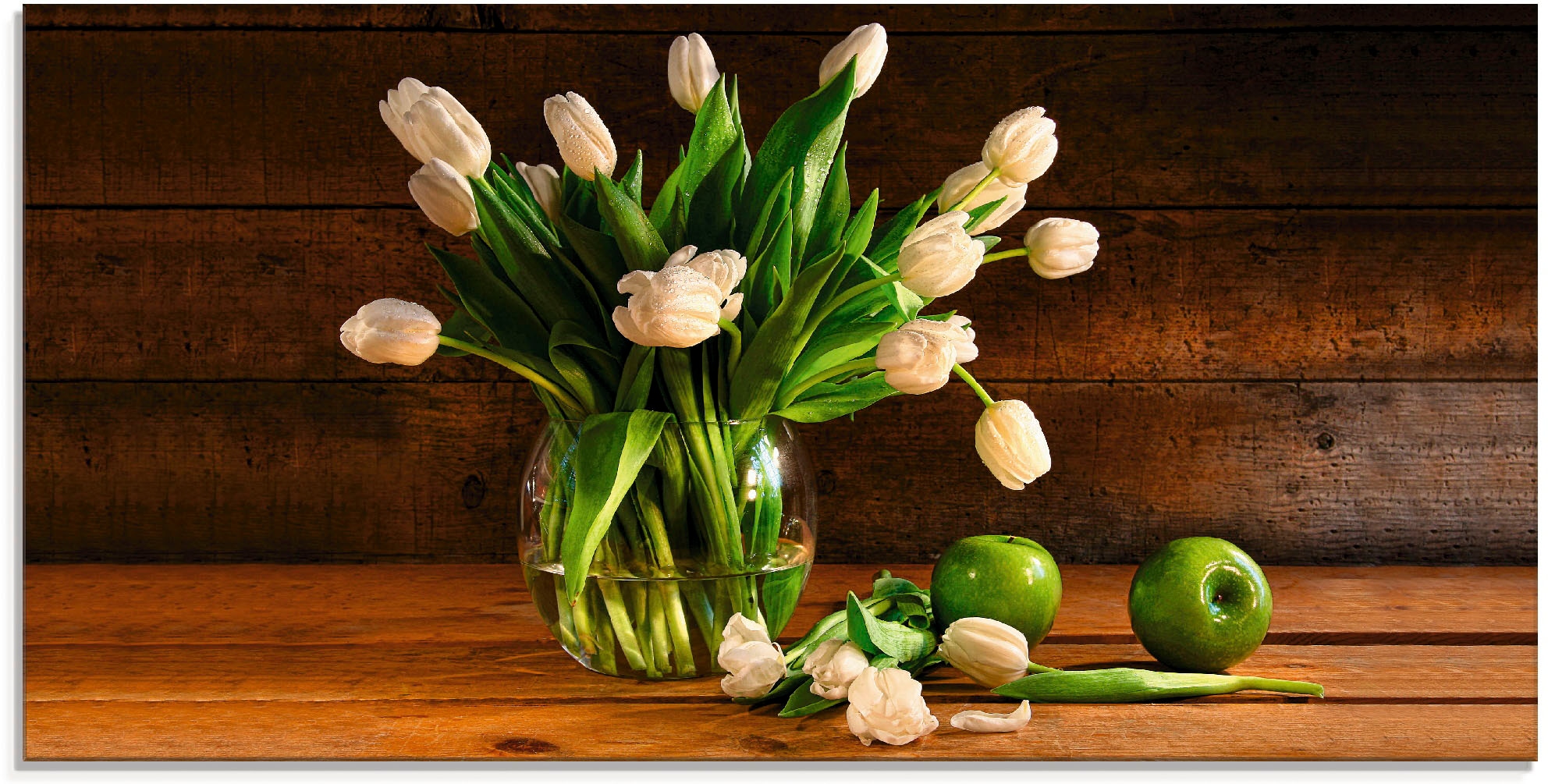Image of Artland Glasbild "Tulpen in Glasvase" Blumen 1 Stk. tlg. in verschiedenen Grössen