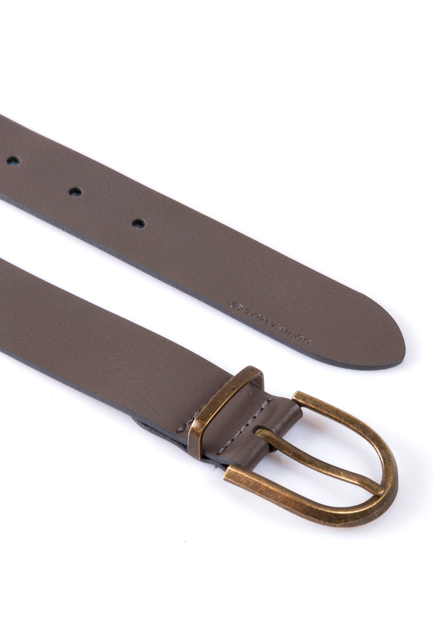 TOM TAILOR Ledergürtel »TTSYLKE«, 3 cm breiter Damengürtel, Schliesse im Vintage-Look, reines Leder