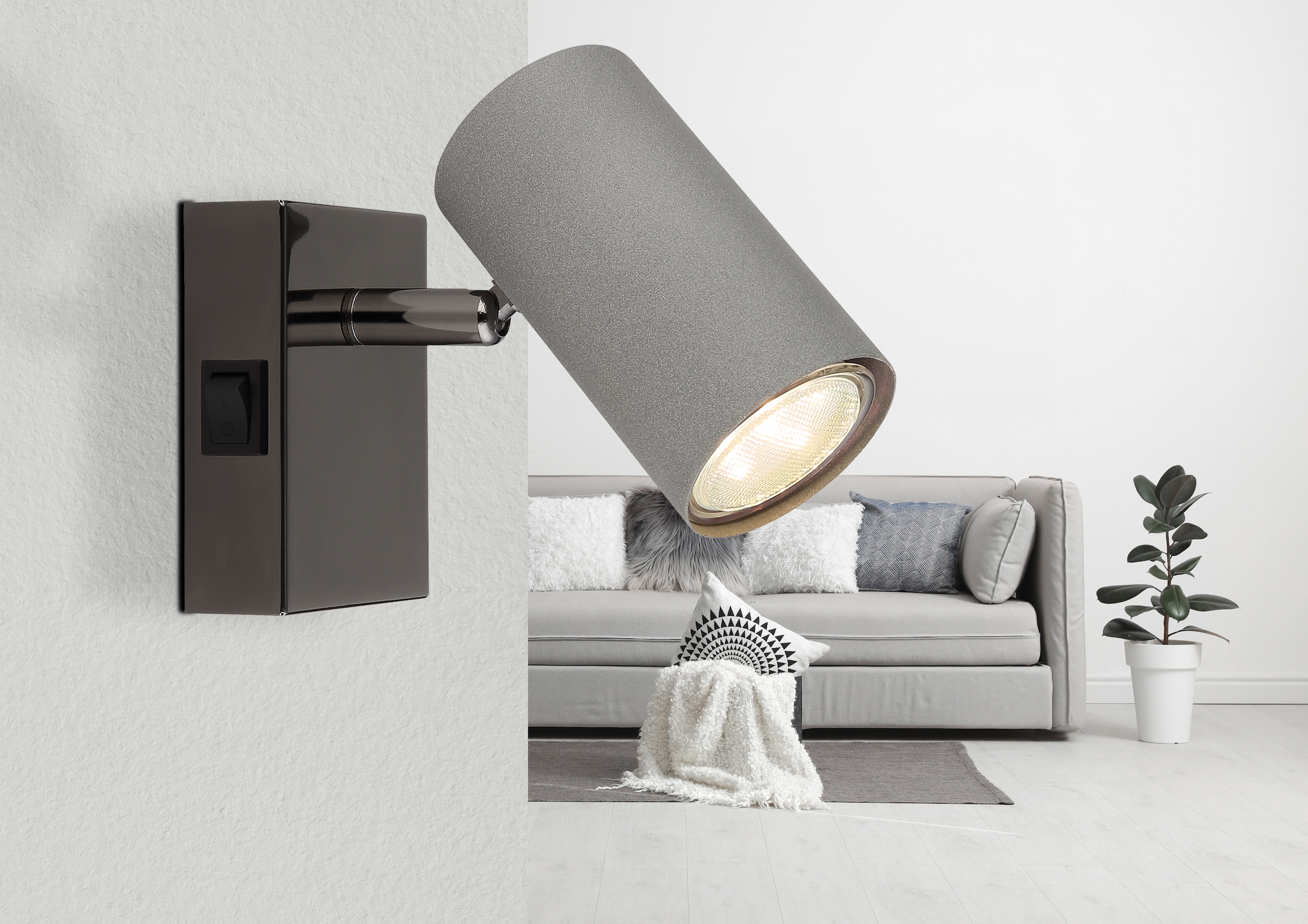 GLOBO LIGHTING Spot de plafond »ROBBY« 1 cuis spot plafond, douille GU10, salon, couloir