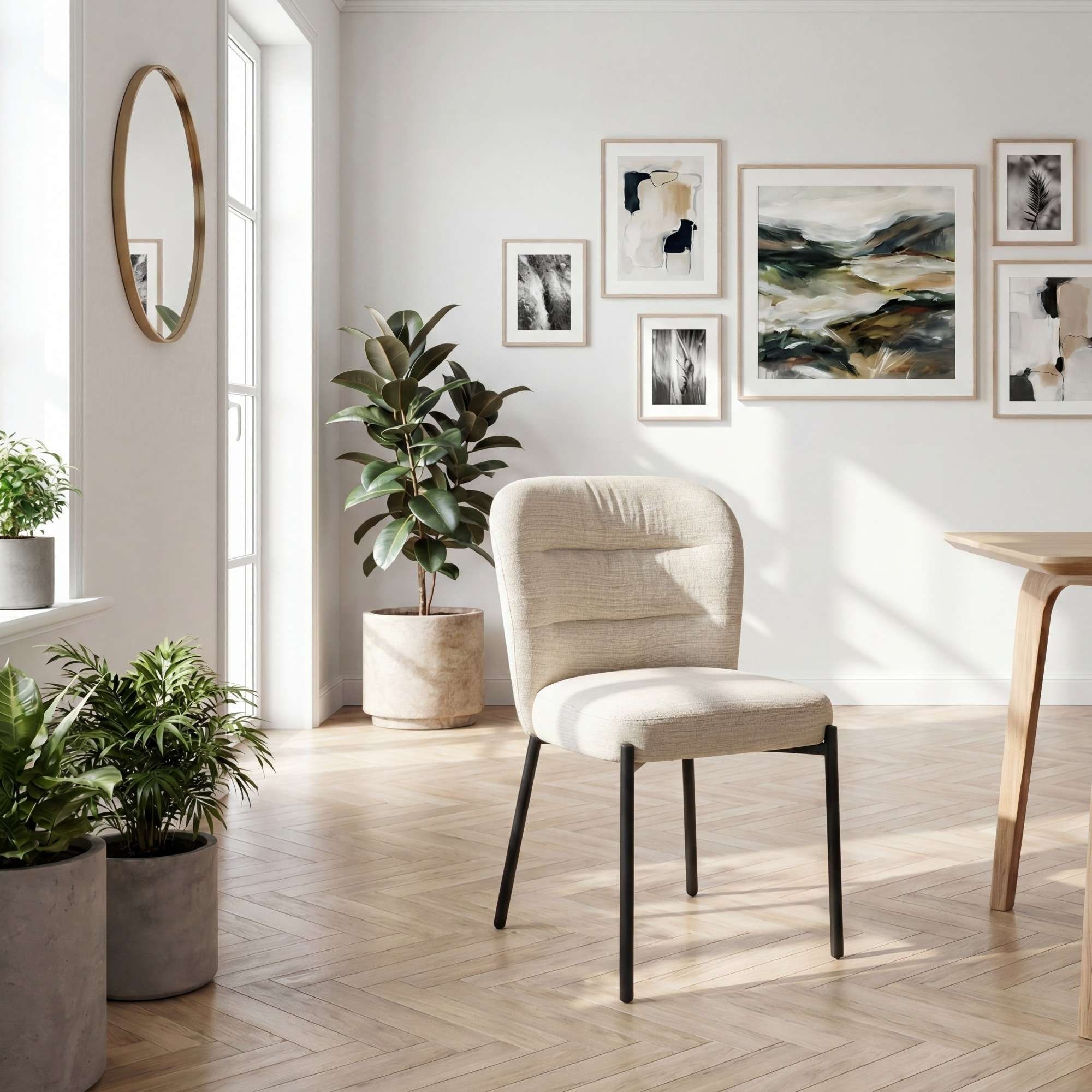 GOODproduct Esszimmerstuhl »Aniene« () 2 Stk.Gepolsterte Rückenlehne und Sitzfläche, Sitzhöhe 49 cm