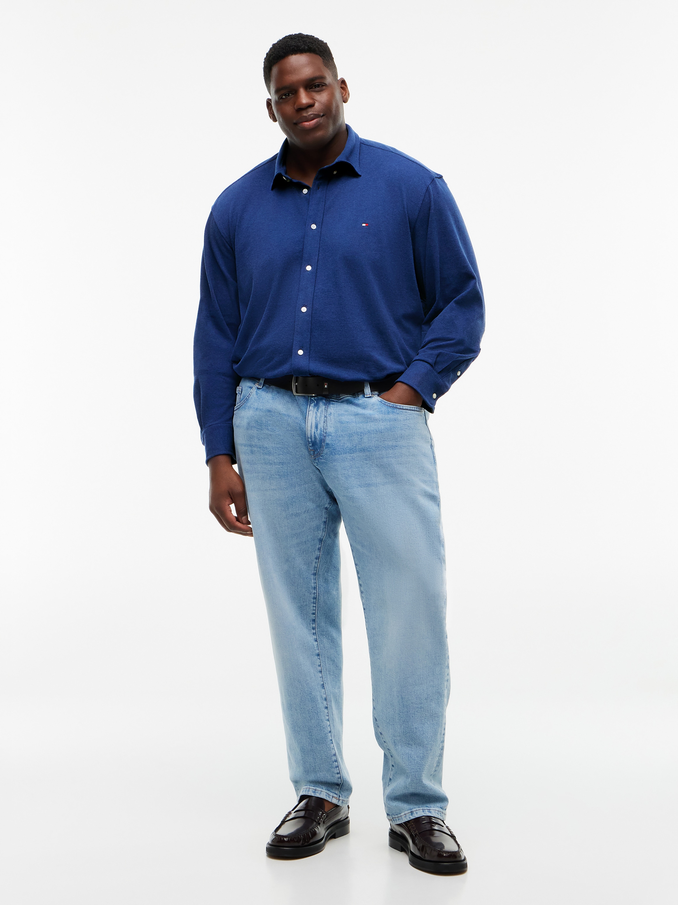 Tommy Hilfiger Big & Tall Chemise à manches longues »BT-KNIT PIQUE FEATHERWEIGHT SLIMFIT« grandes tailles