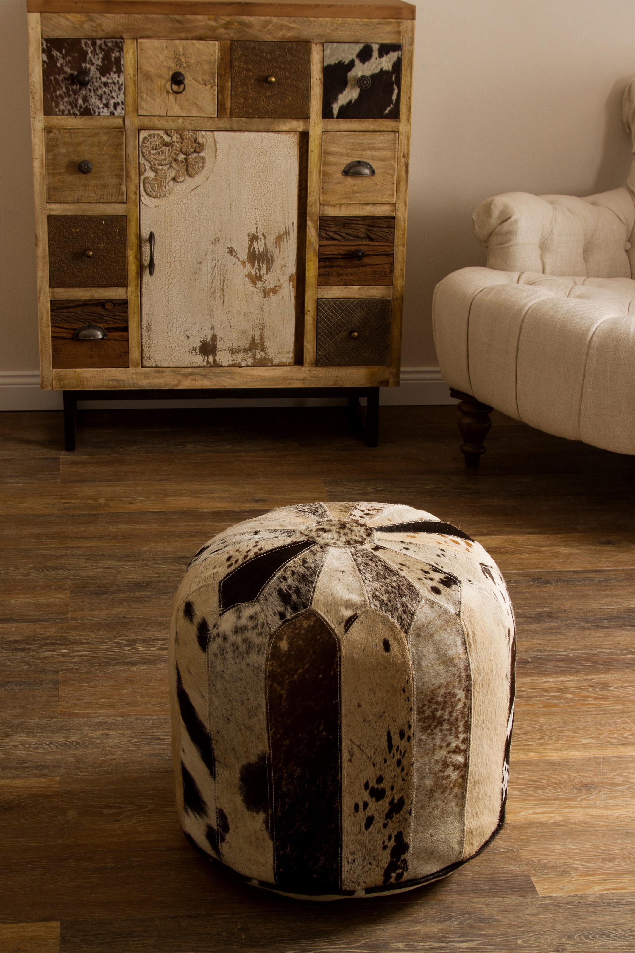 Image of my Flair Hocker, Leather Round bei Ackermann Versand Schweiz