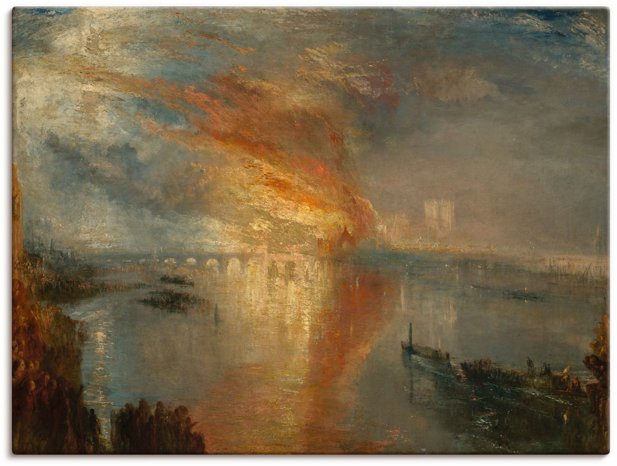 Image of Artland Wandbild »Verbrennung House of Lords and Commons«, Bilder von Amerika, (1 St.), in vielen Grössen & Produktarten - Alubild / Outdoorbild für den Aussenbereich, Leinwandbild, Poster, Wandaufkleber / Wandtattoo auch für Badezimmer geeignet bei Acker