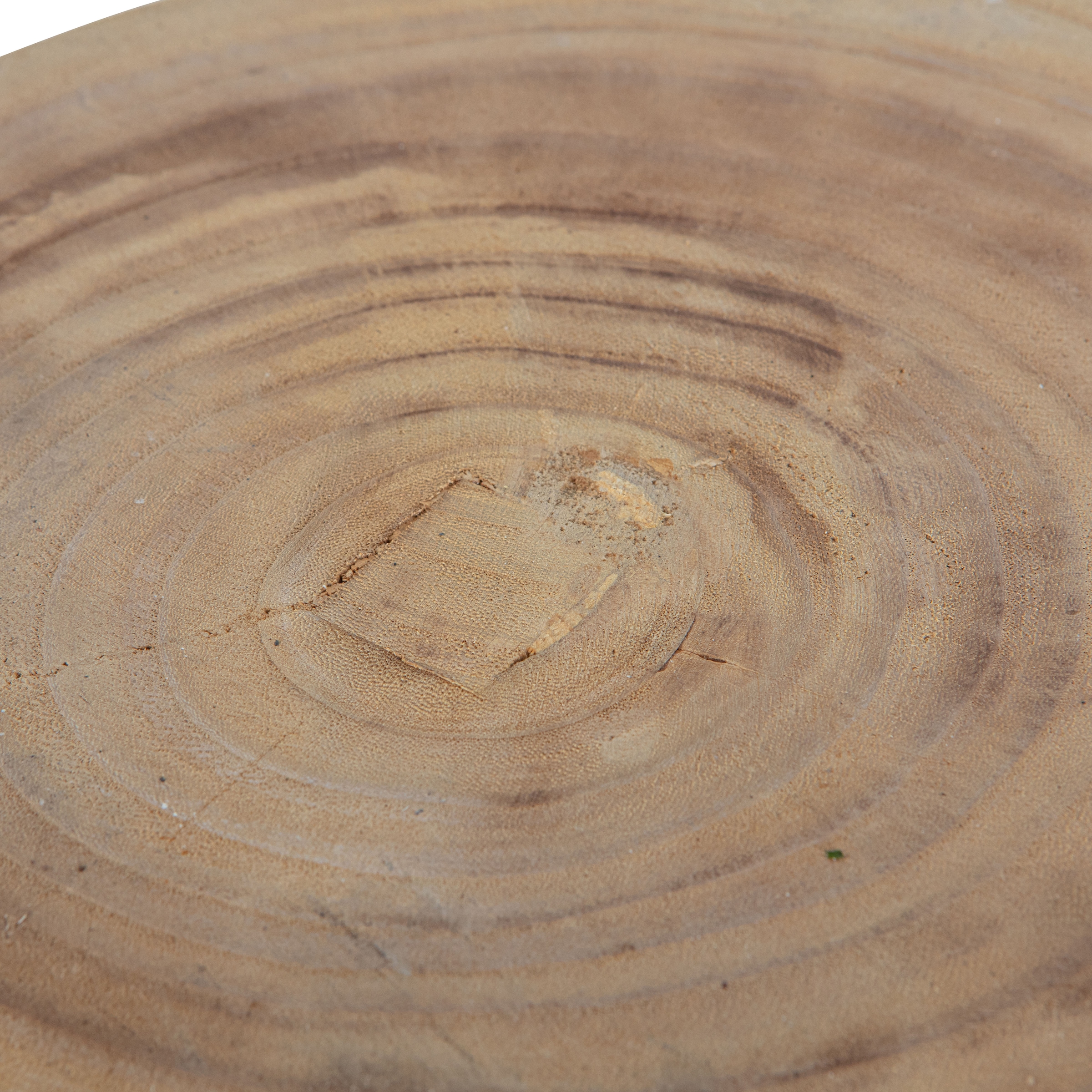 WOOOD Hocker »Bikkel aus Paulowniaholz mit sichtbare Maserung Ø 28 x H 40 cm« Tragkraft 20 kg, vollstandig montiert geliefert, Pfleiglicht