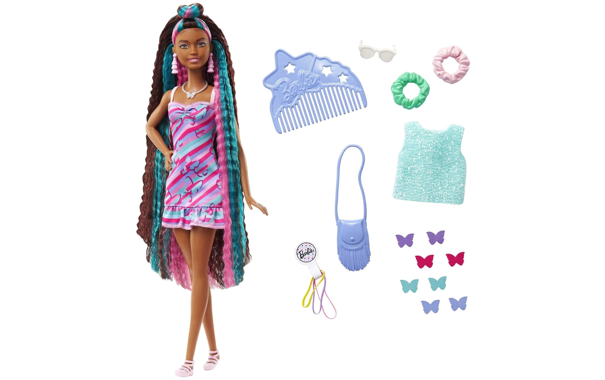 Anziehpuppe »Barbie Totally Hair Puppe (schwarze Haare)«