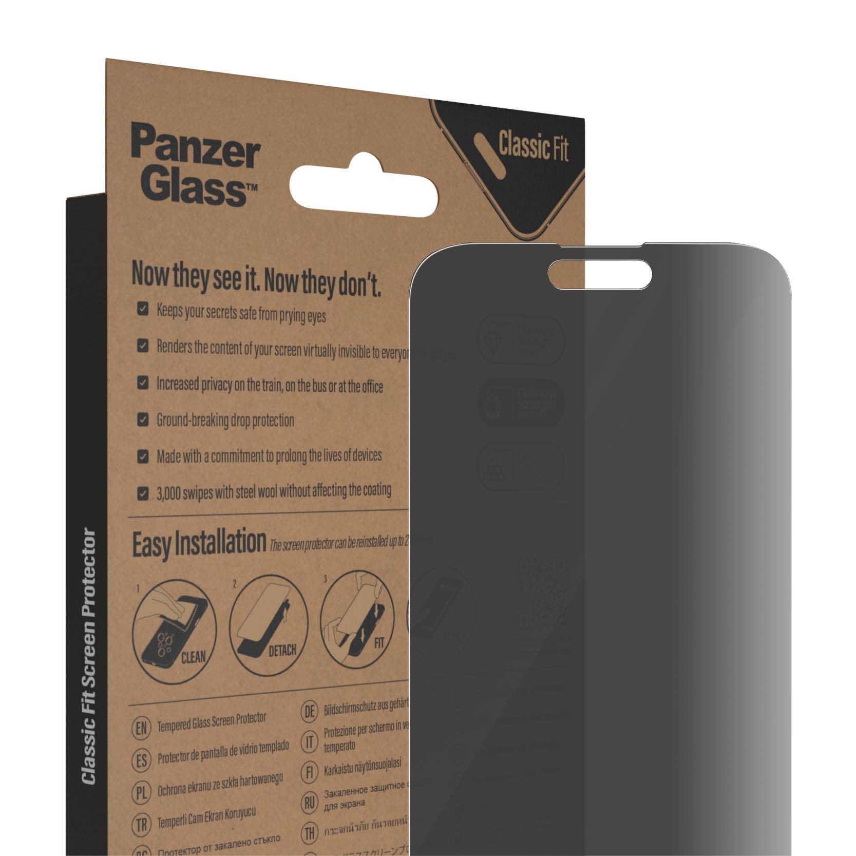 PanzerGlass Verre de protection d'écran »iPhone 14 Pro Max Privacy AB«